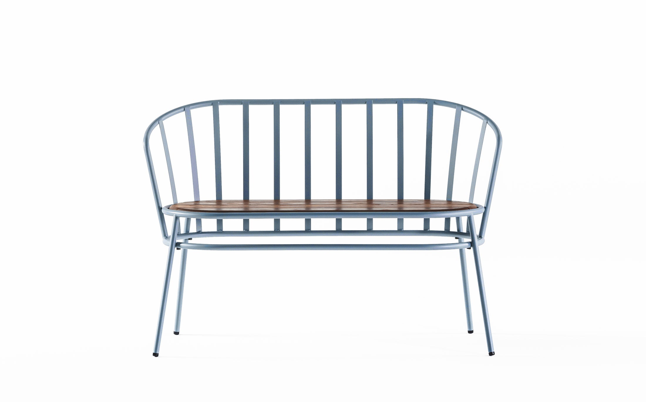 Offset Outdoor Garden bench - Blue grey