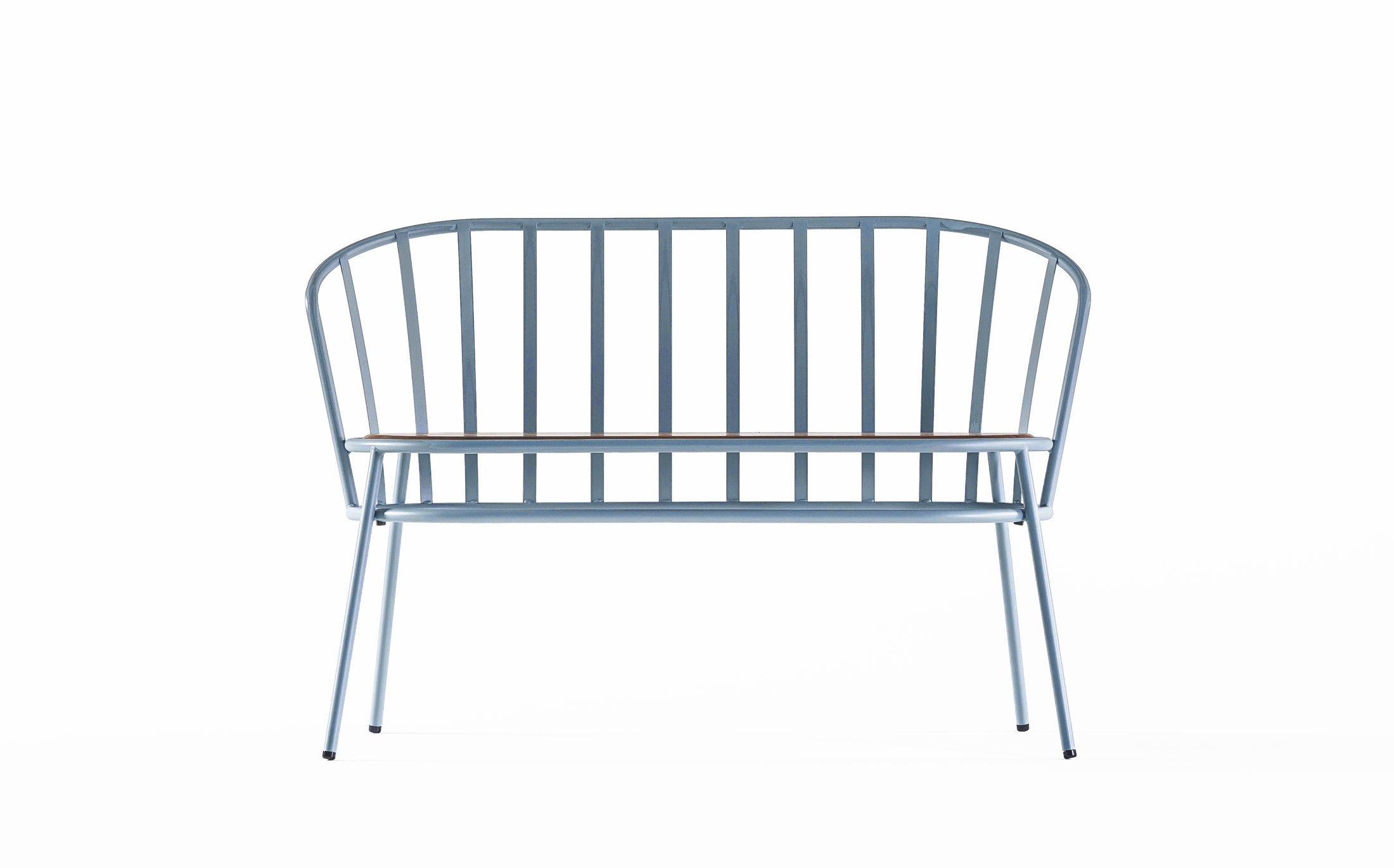 Offset Outdoor Garden bench - Blue grey