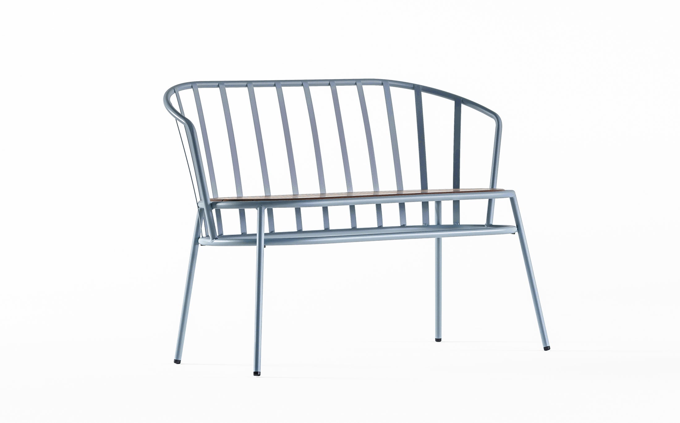 Offset Outdoor Garden bench - Blue grey