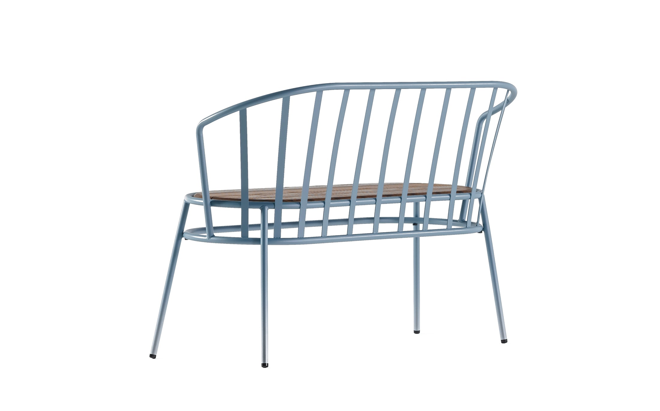 Offset Outdoor Garden bench - Blue grey