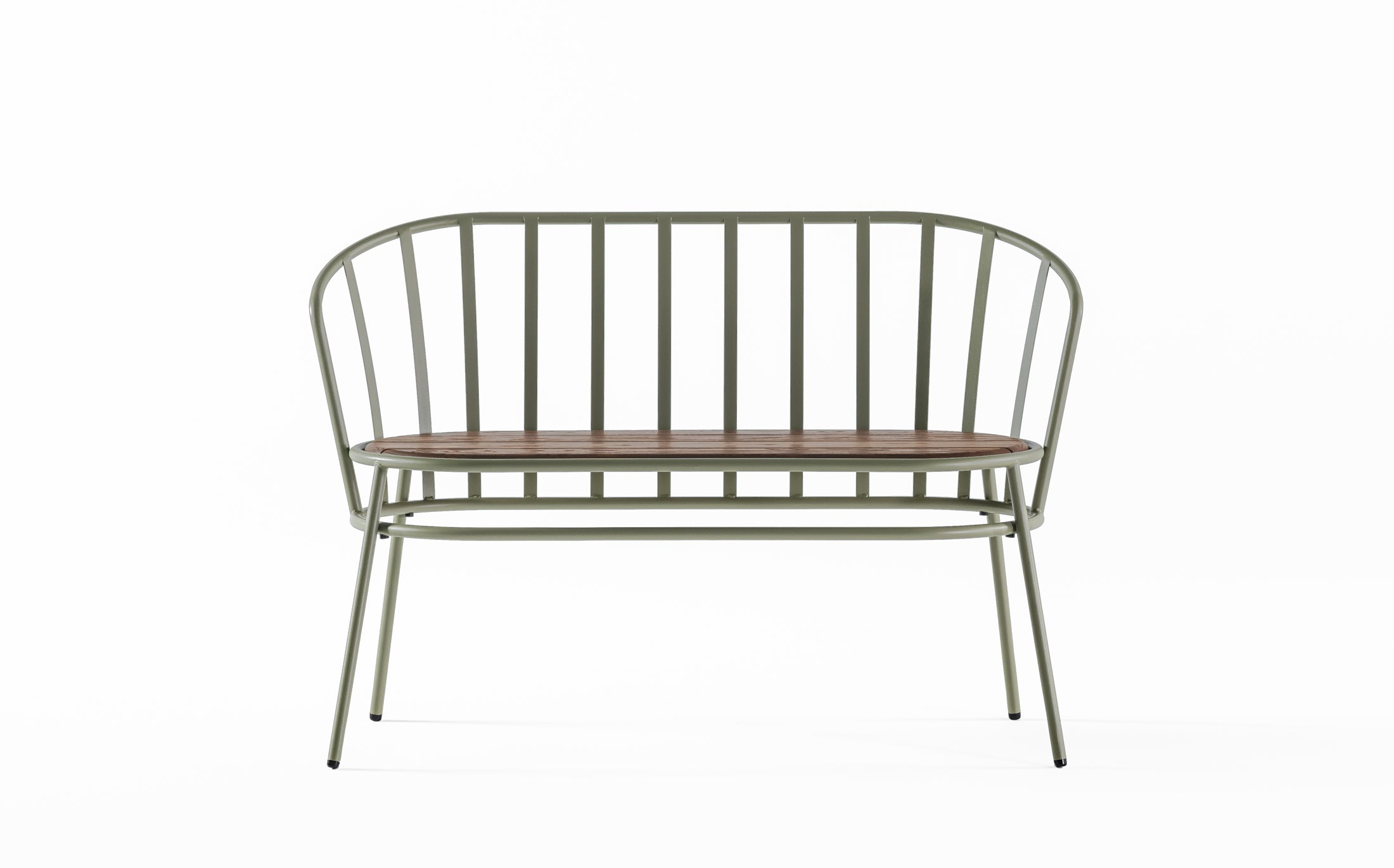 Offset Outdoor Garden bench - Green grey