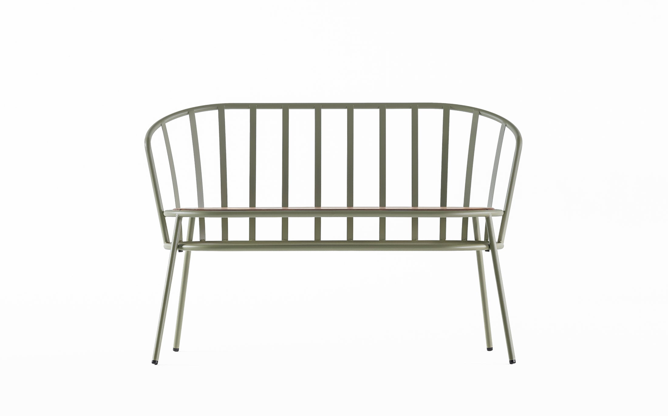 Offset Outdoor Garden bench - Green grey