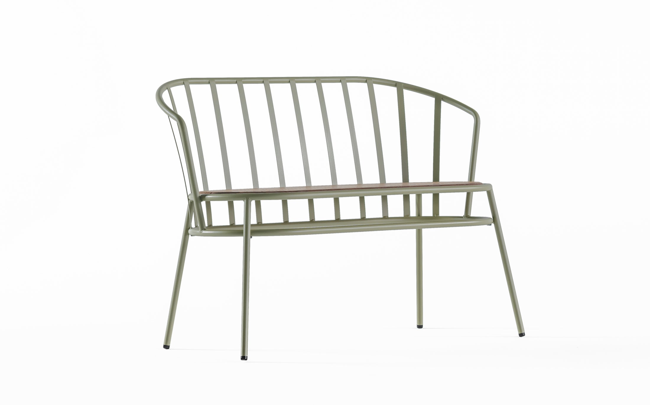 Offset Outdoor Garden bench - Green grey