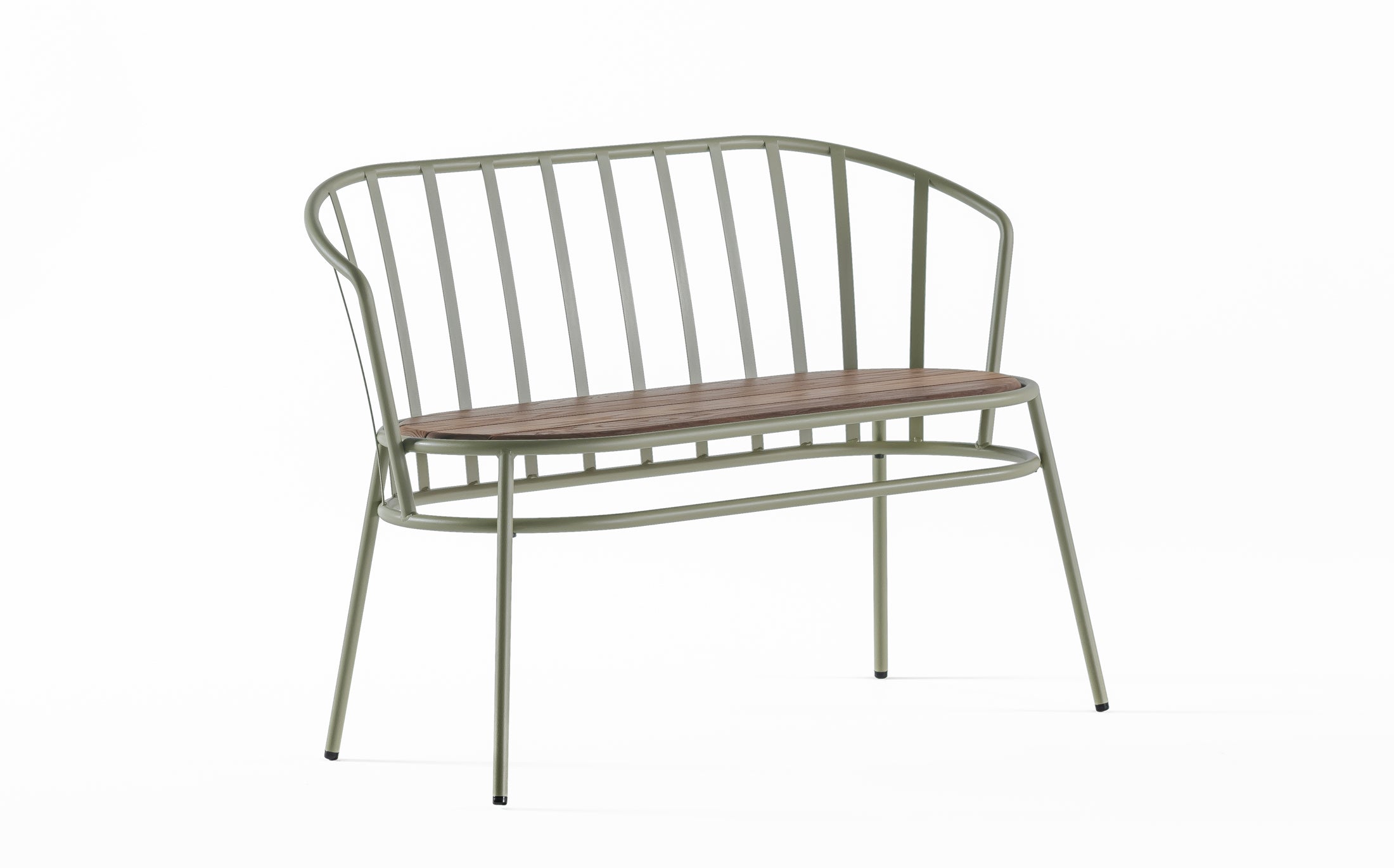 Offset Outdoor Garden bench - Green grey