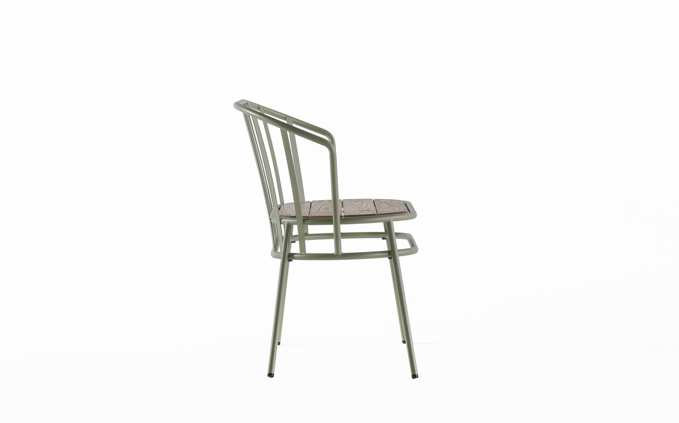 Offset Outdoor Garden bench - Green grey
