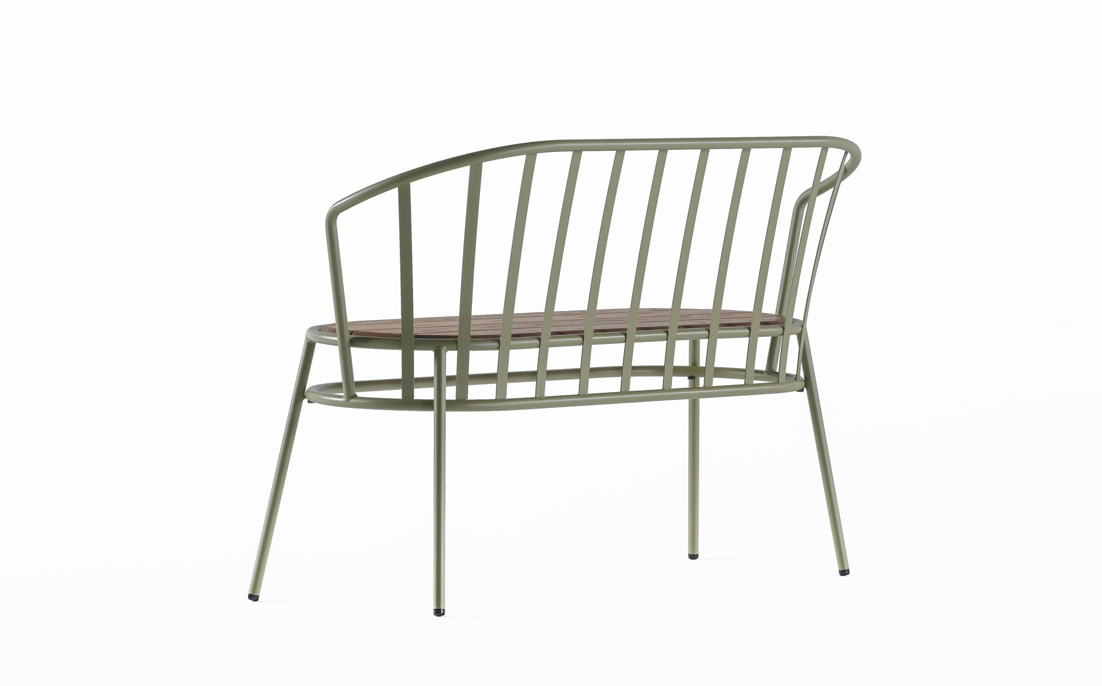 Offset Outdoor Garden bench - Green grey