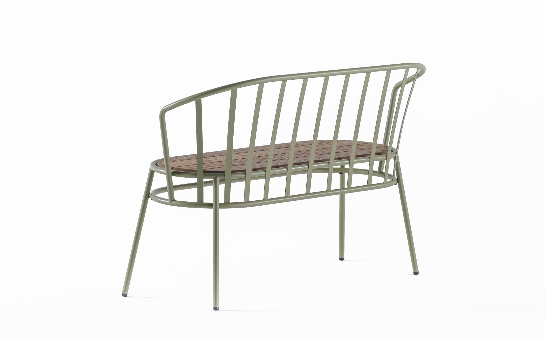 Offset Outdoor Garden bench - Green grey