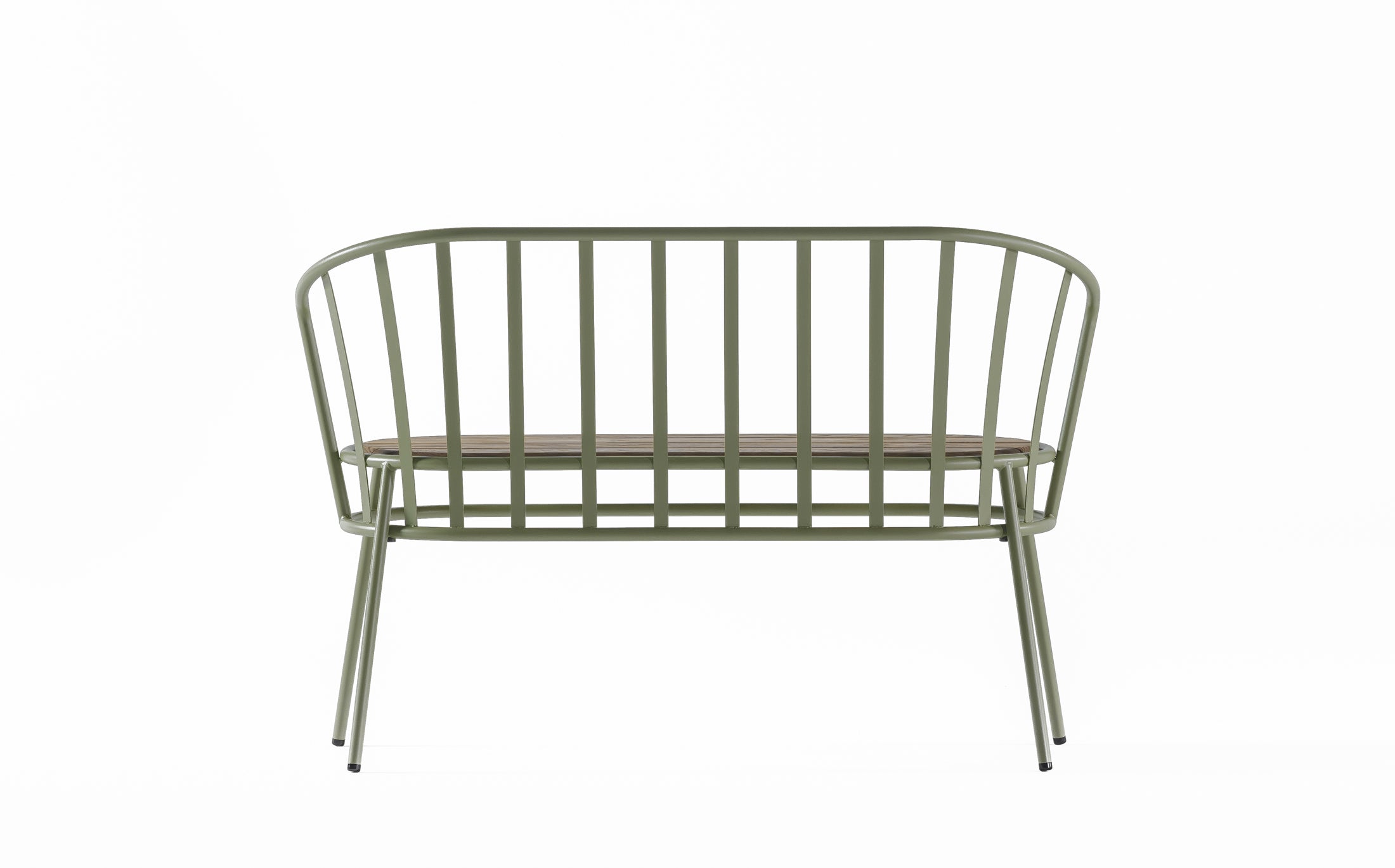 Offset Outdoor Garden bench - Green grey