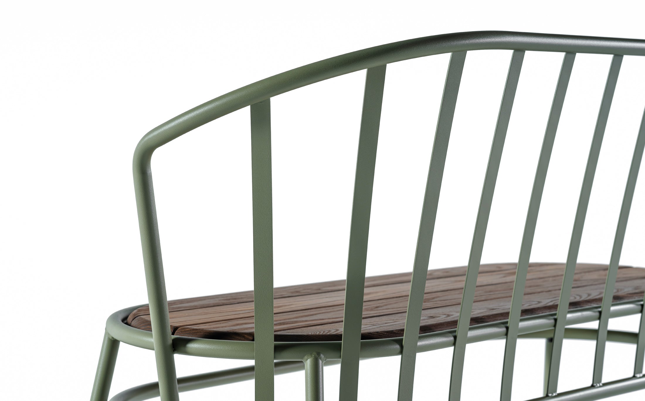 Offset Outdoor Garden bench - Green grey