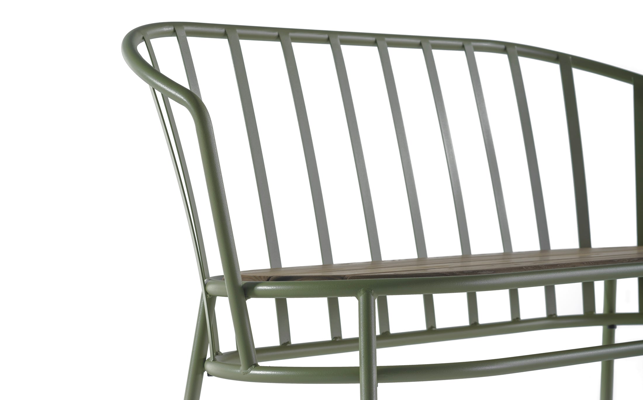 Offset Outdoor Garden bench - Green grey