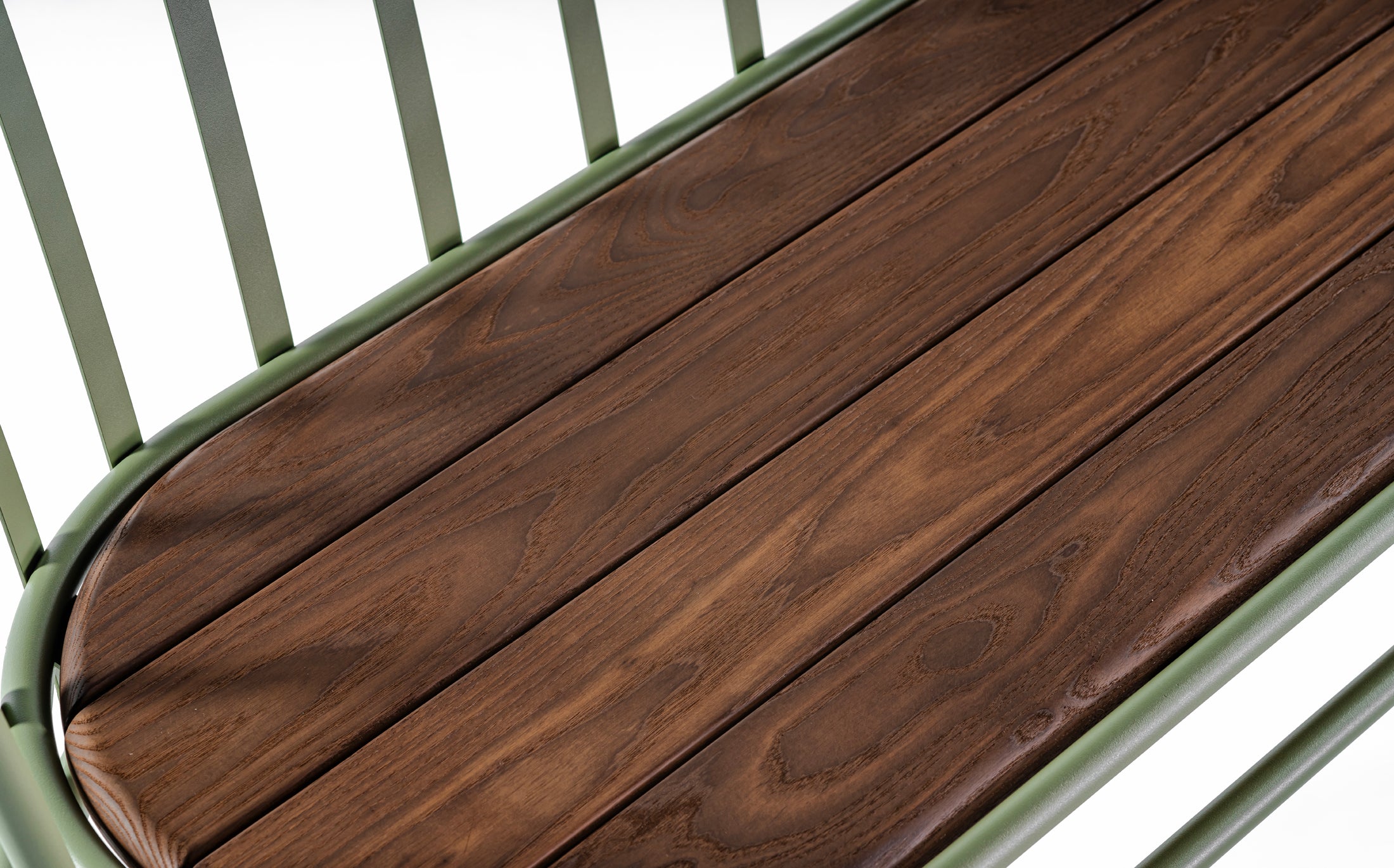 Offset Outdoor Garden bench - Green grey