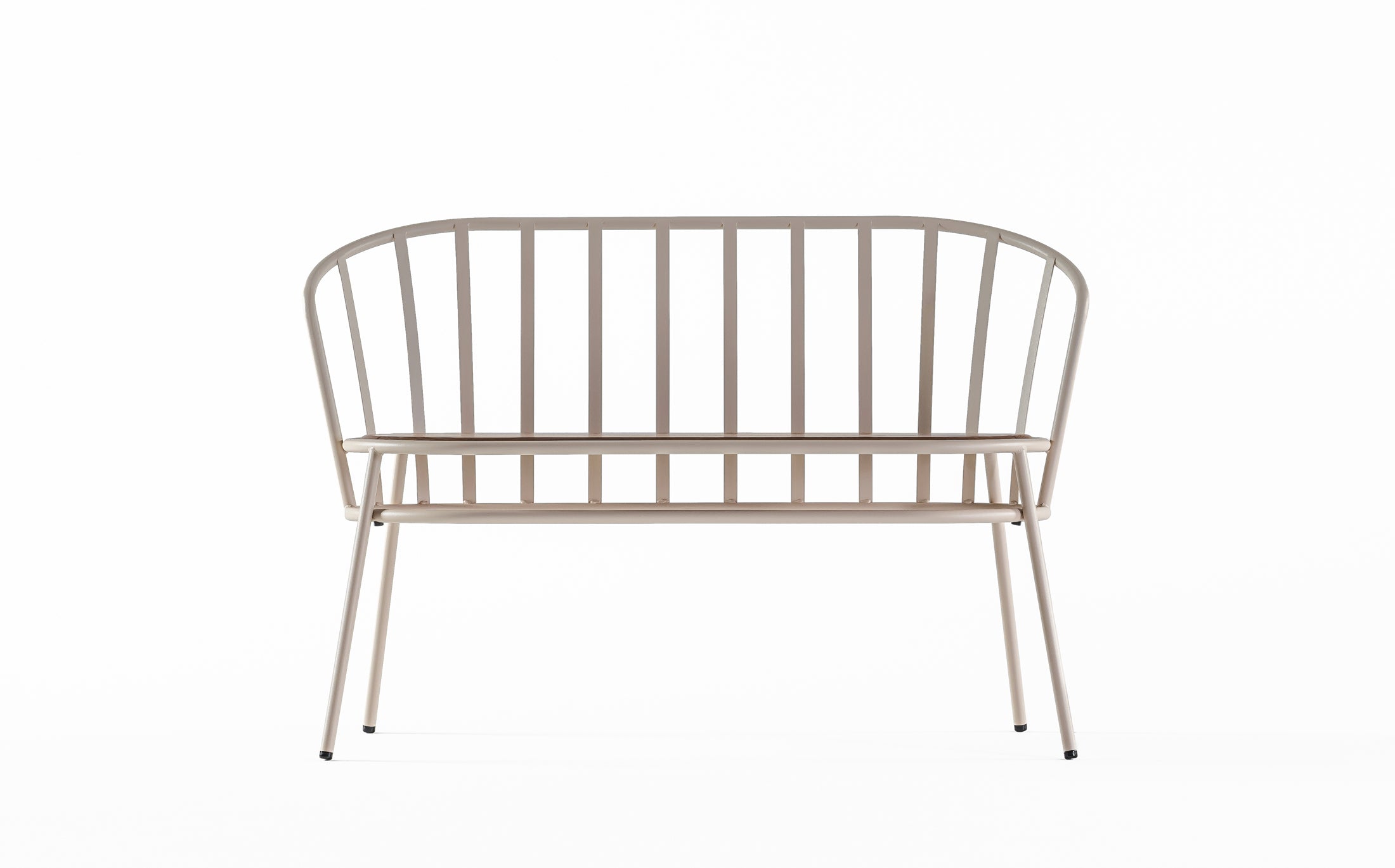 Offset Outdoor Garden bench - Light brown