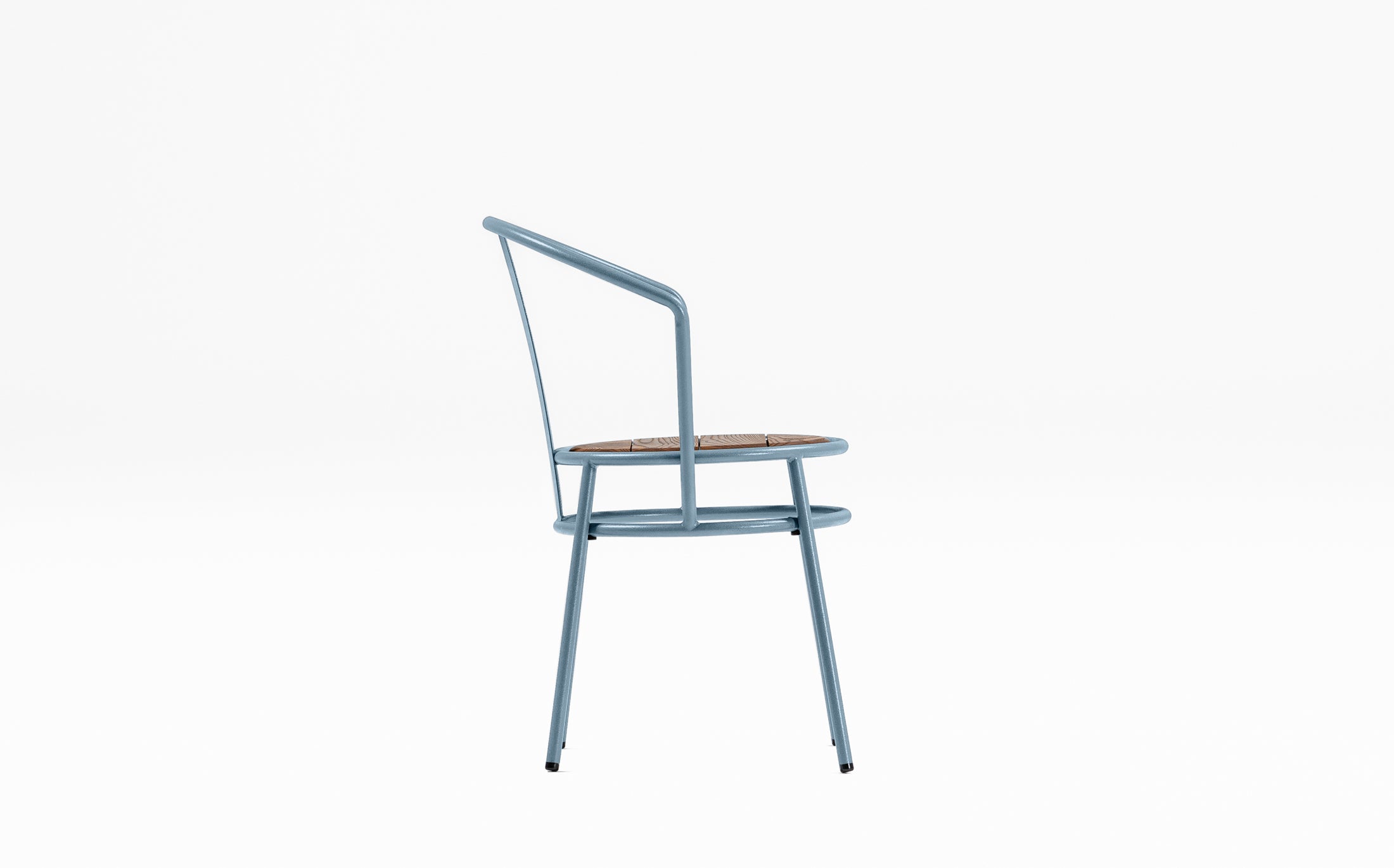 Offset Outdoor garden chair - Chinese - Blue grey