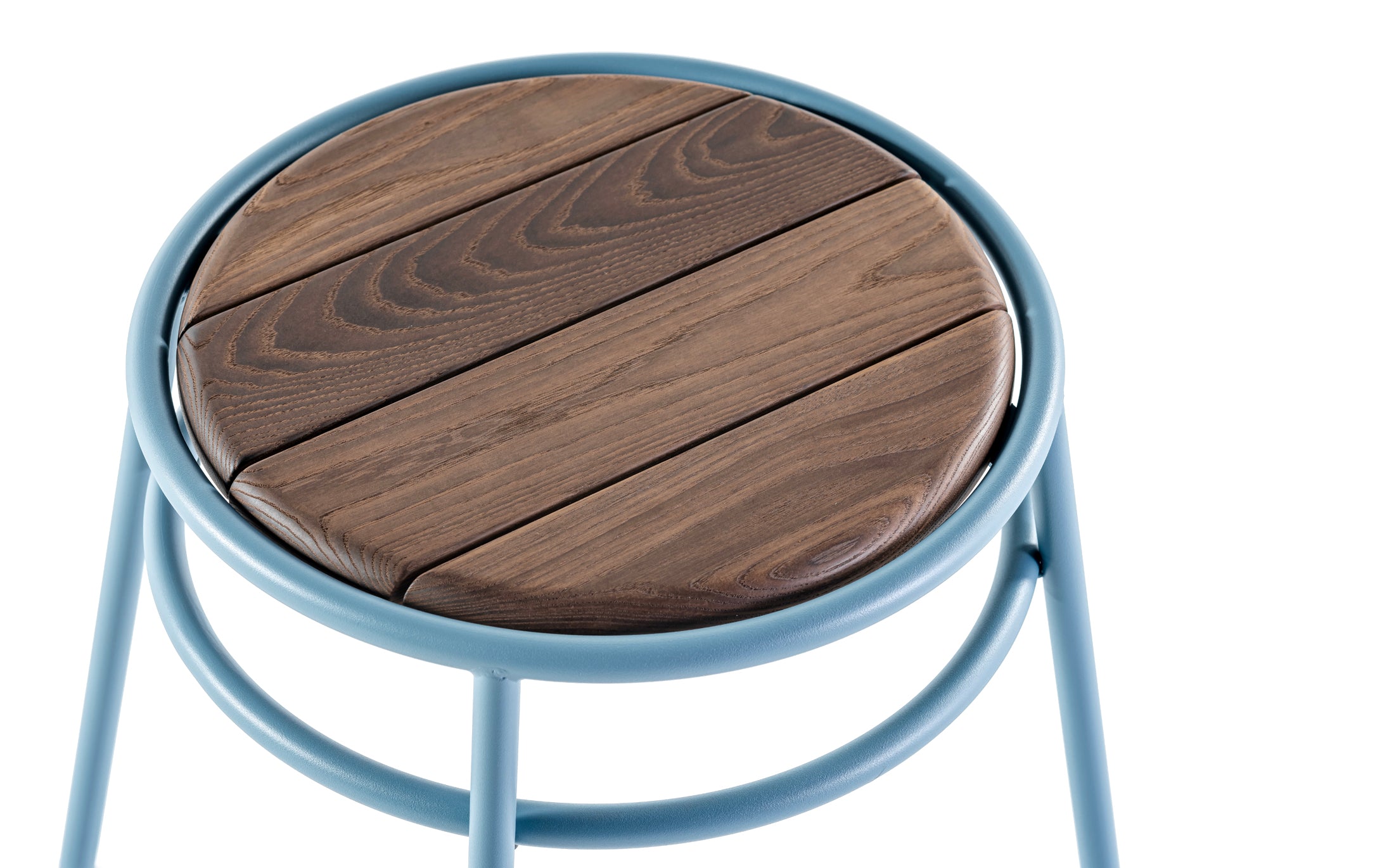 Offset Outdoor Gardenstool - Blue grey
