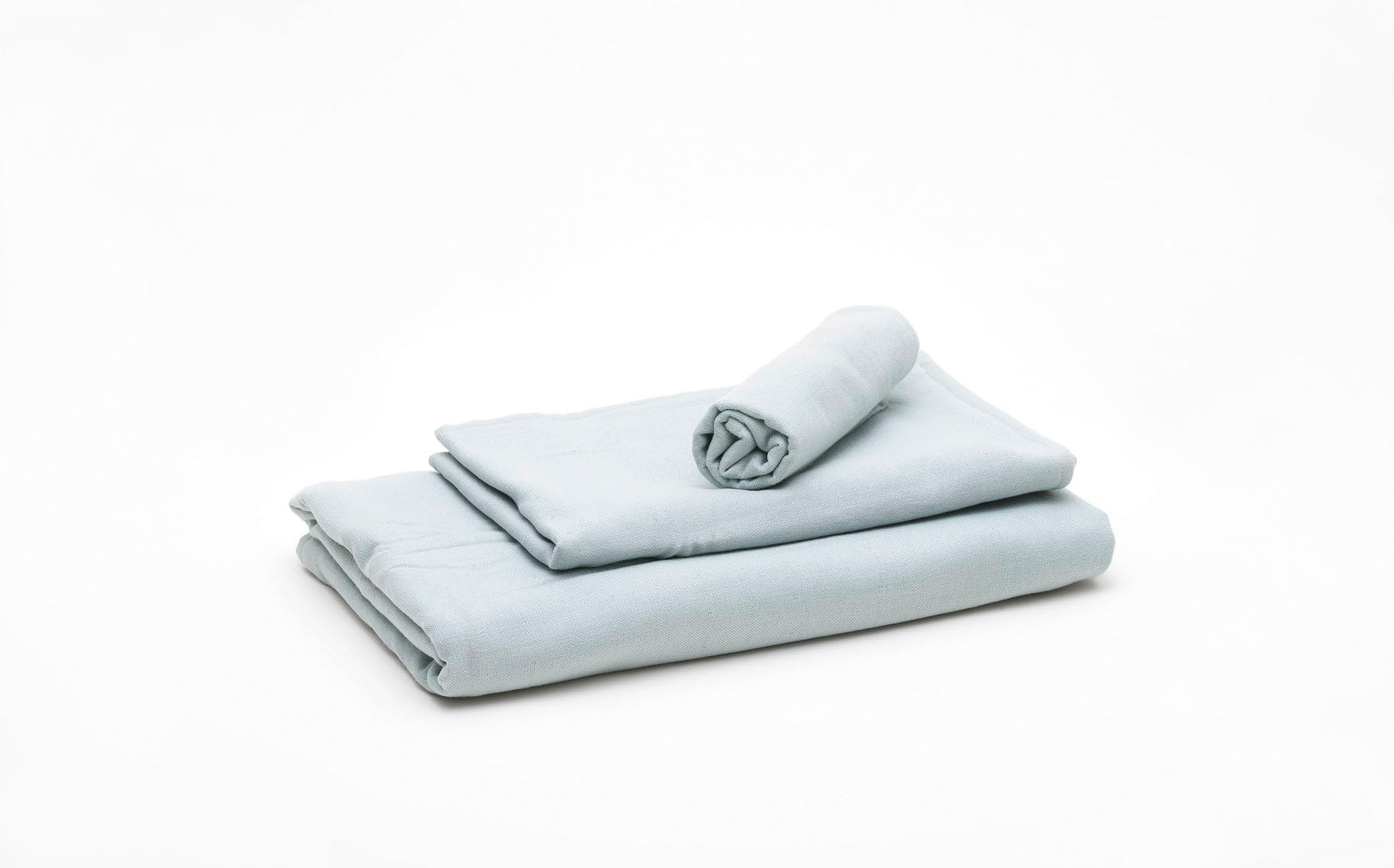 Gauze & Cotton Towel - Celadon Grey