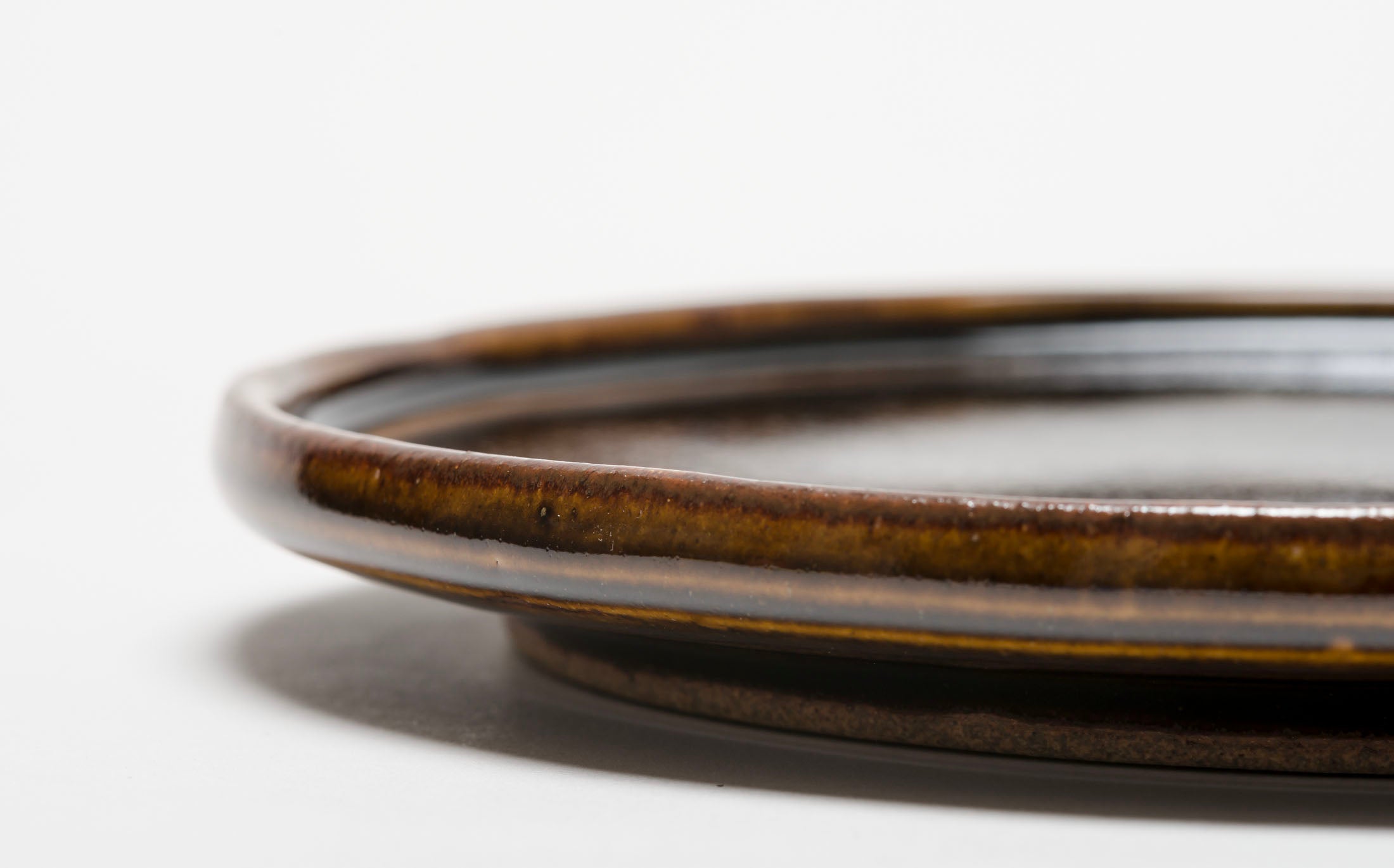 Hanamizuki - Ceramic Brown - Narrow Rim Plate