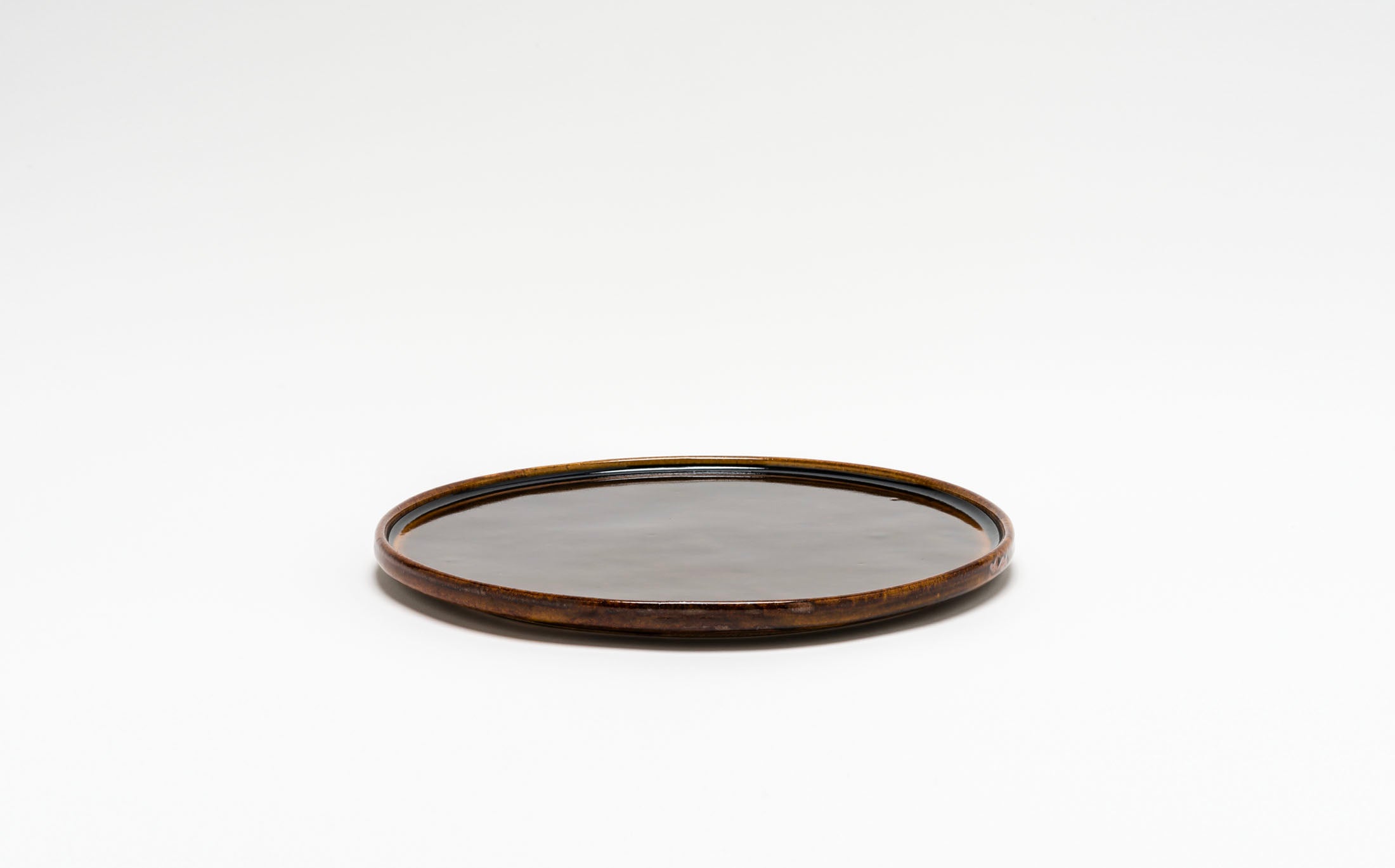 Hanamizuki - Ceramic Brown - Narrow Rim Plate L