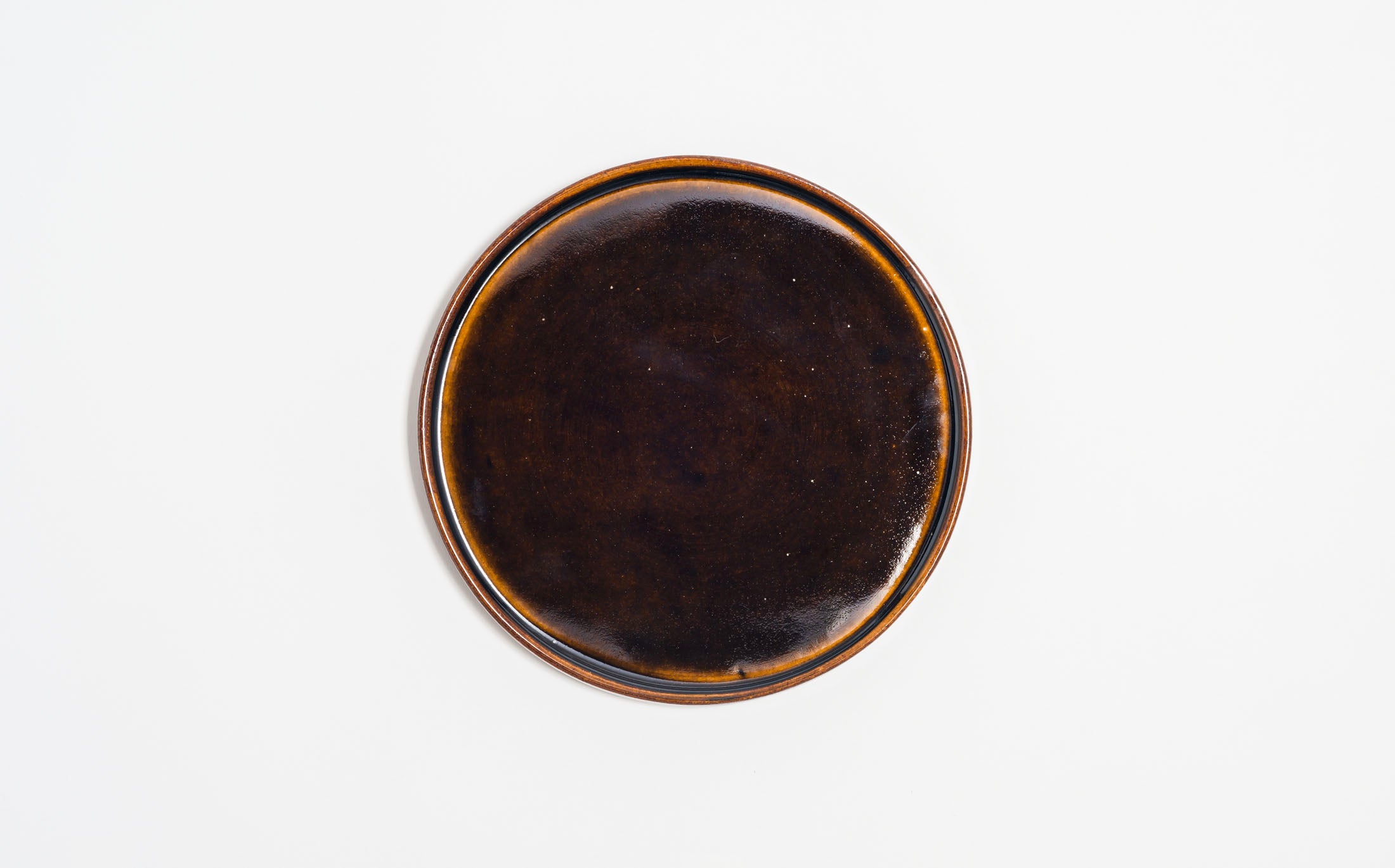 Hanamizuki - Ceramic Brown - Narrow Rim Plate M