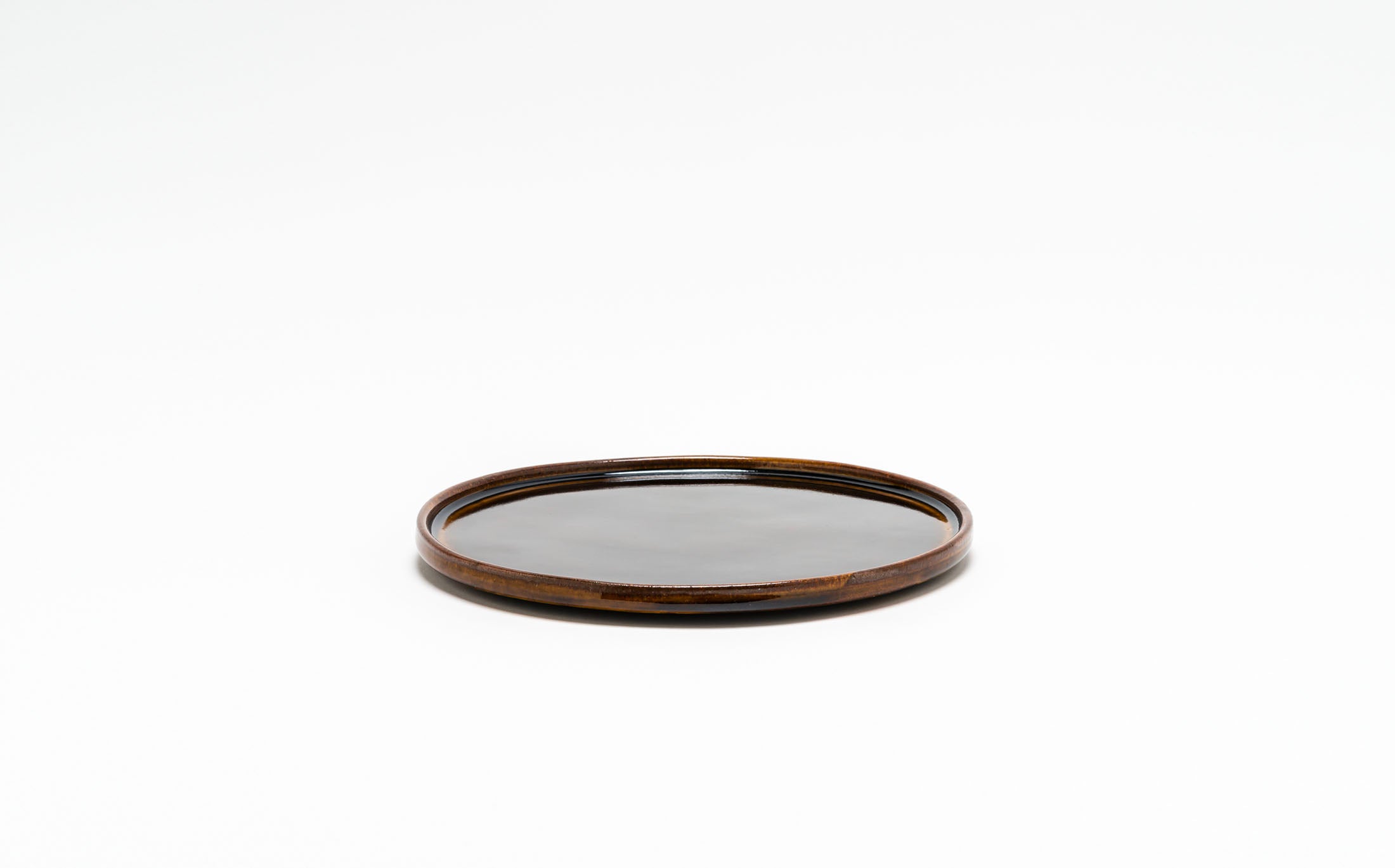 Hanamizuki - Ceramic Brown - Narrow Rim Plate M