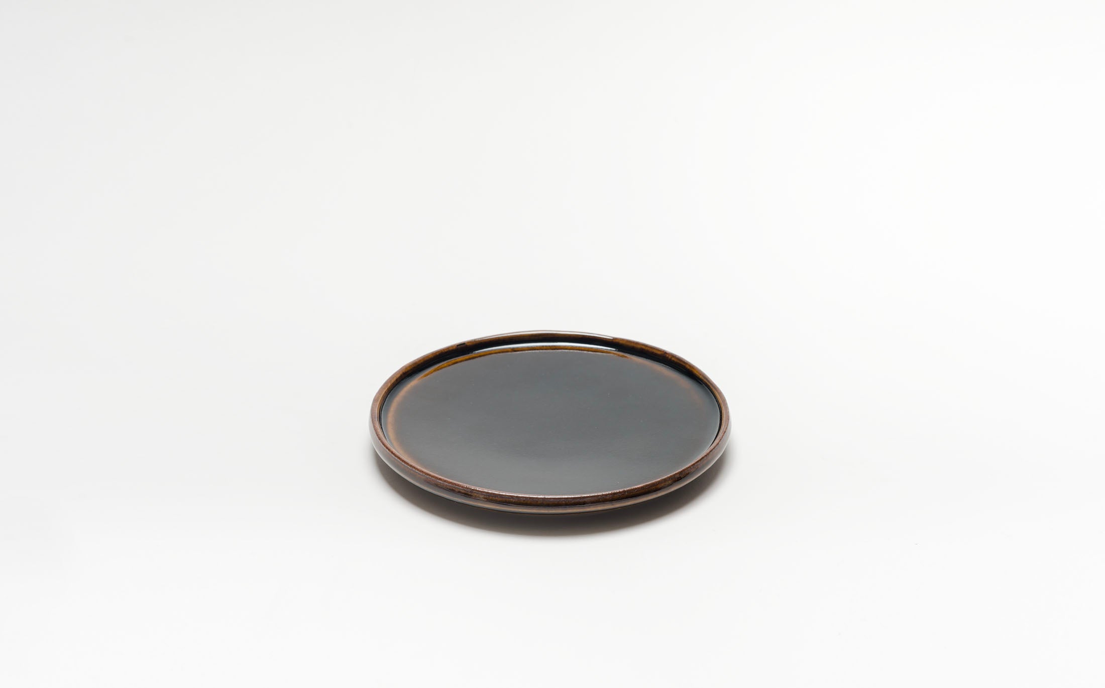 Hanamizuki - Ceramic Brown - Narrow Rim Plate S