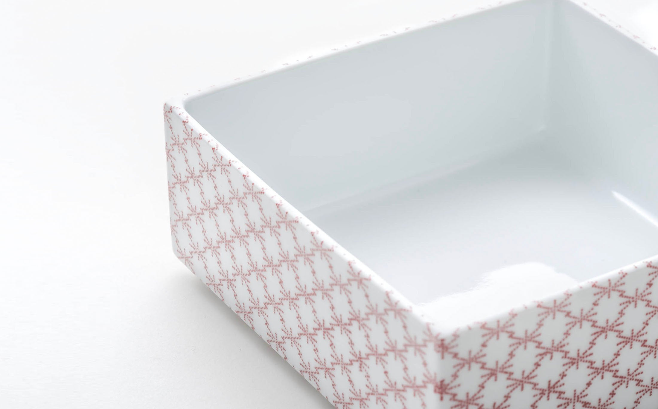 Ju-bako - Porcelain Tsunomatsukawabishi Red M #Size_square m