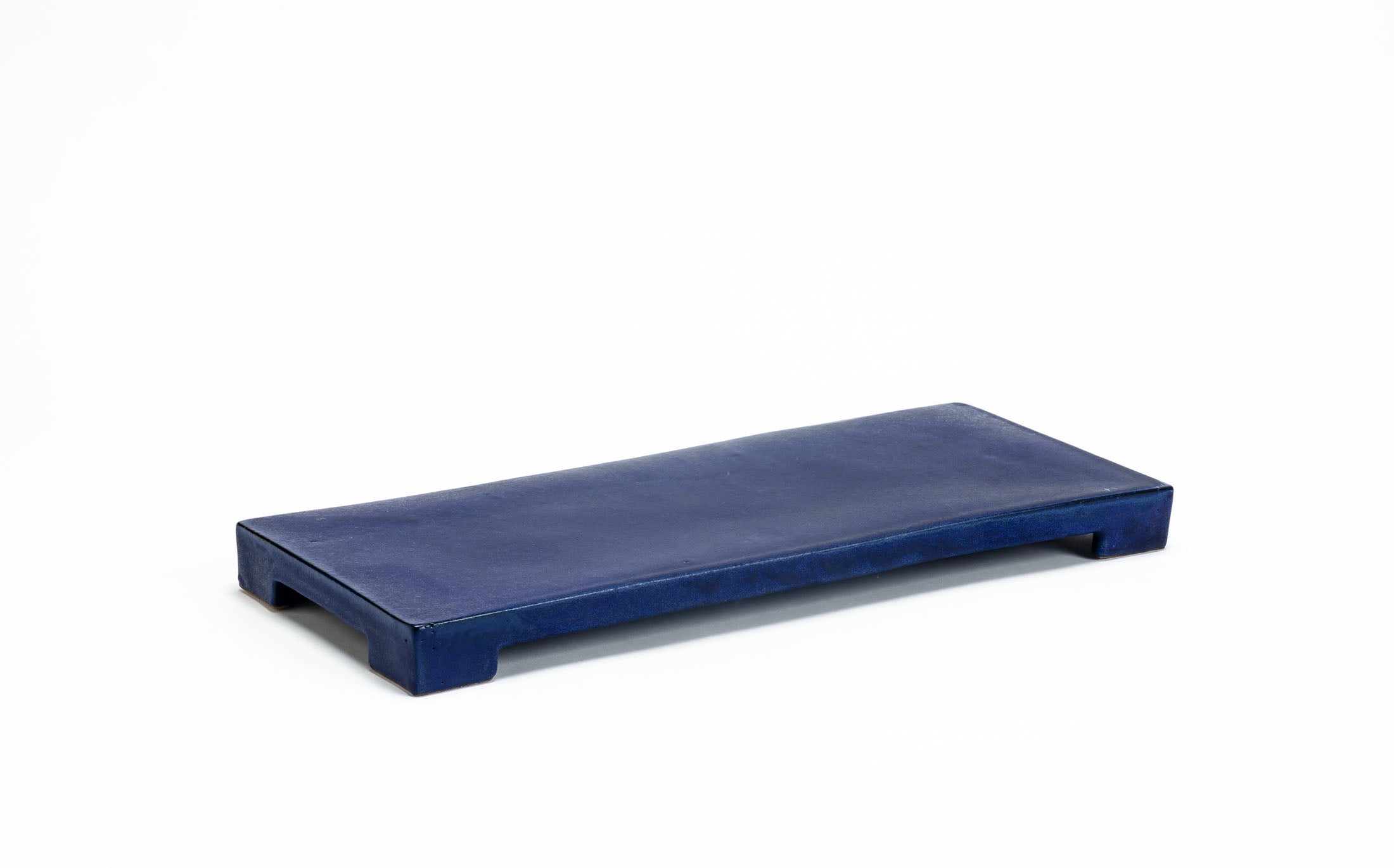 Kasama - Ceramic Blue - Rectangle Plate with Legs