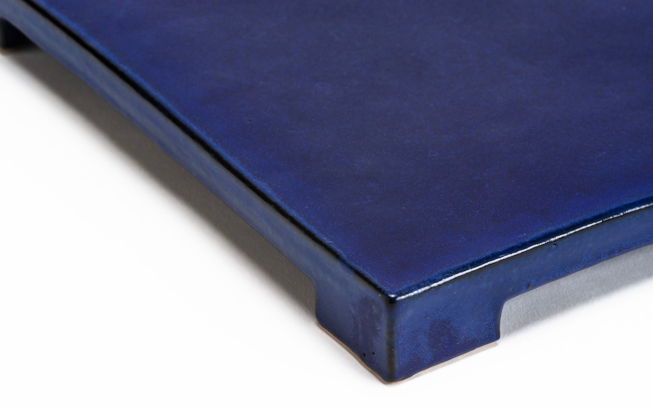 Kasama - Ceramic Blue - Rectangle Plate with Legs