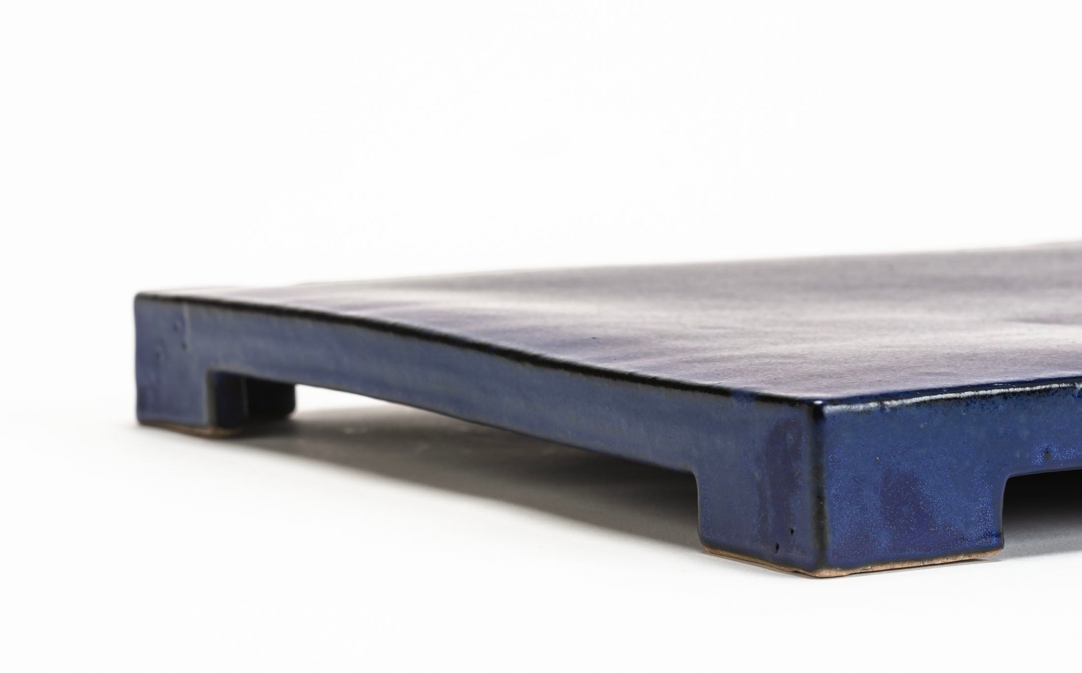 Kasama - Ceramic Blue - Rectangle Plate with Legs