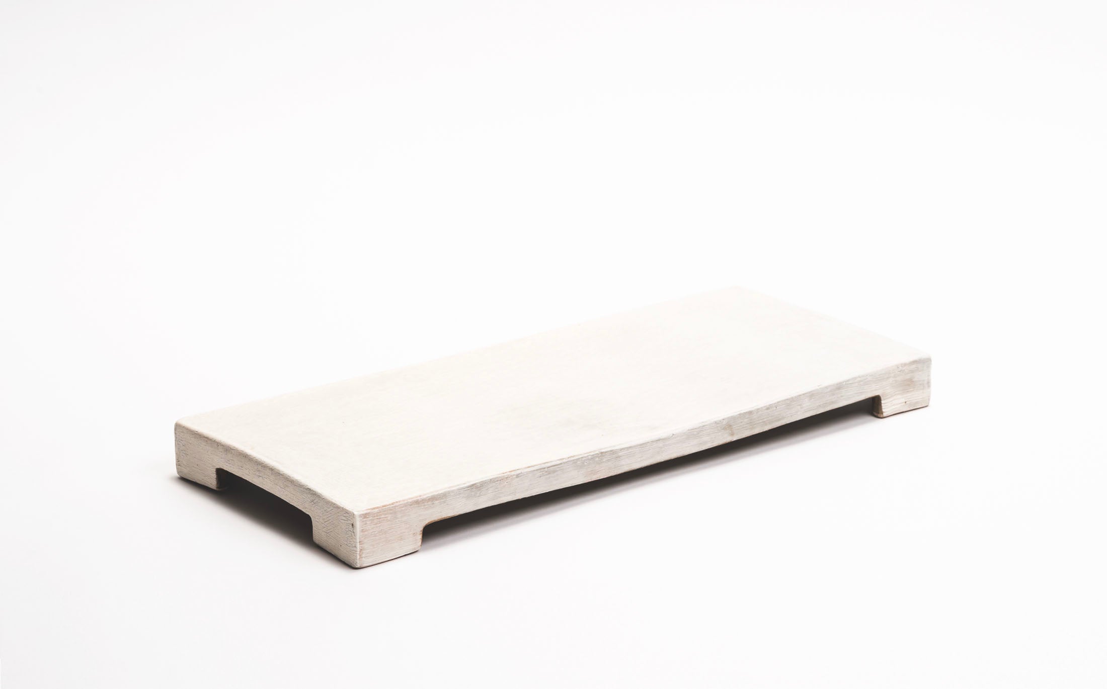Kasama - Ceramic White - Rectangle Long Plate with Legs