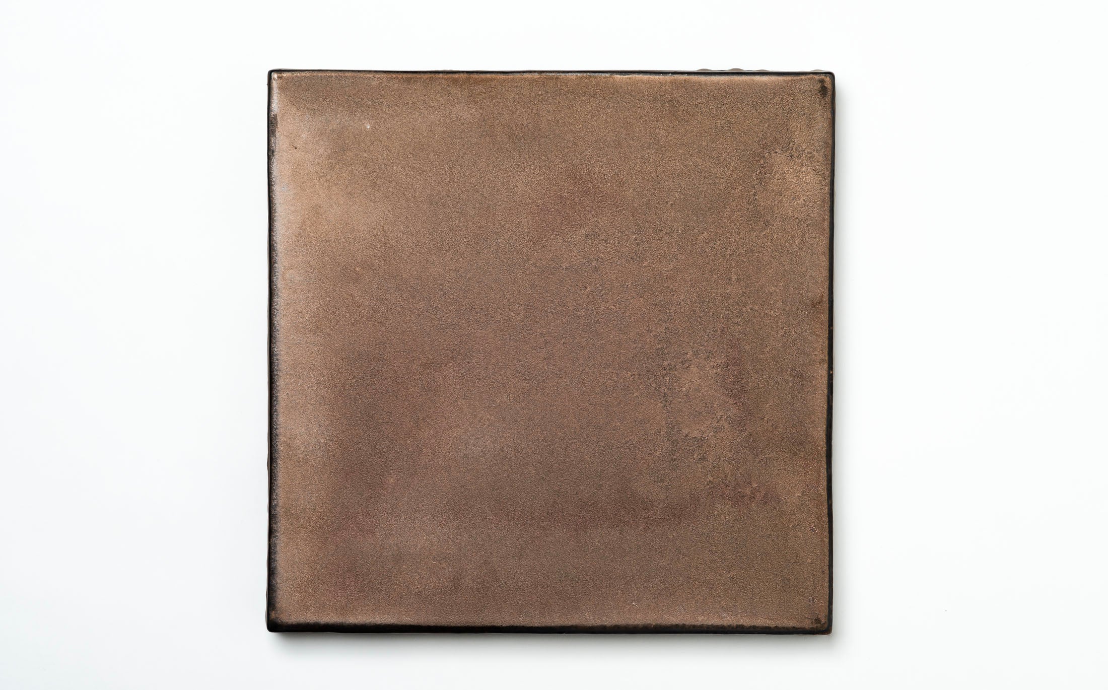 Kasama - Ceramic Black Luster - Square Plate with Legs