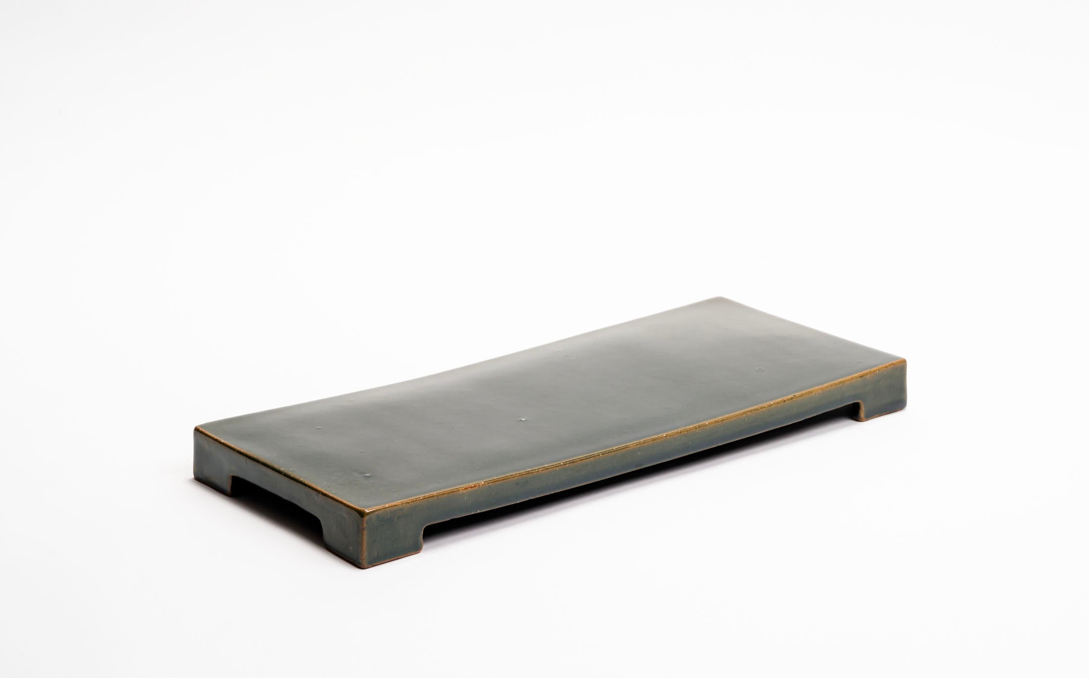 Kasama - Ceramic Green - Rectangle Plate with Legs