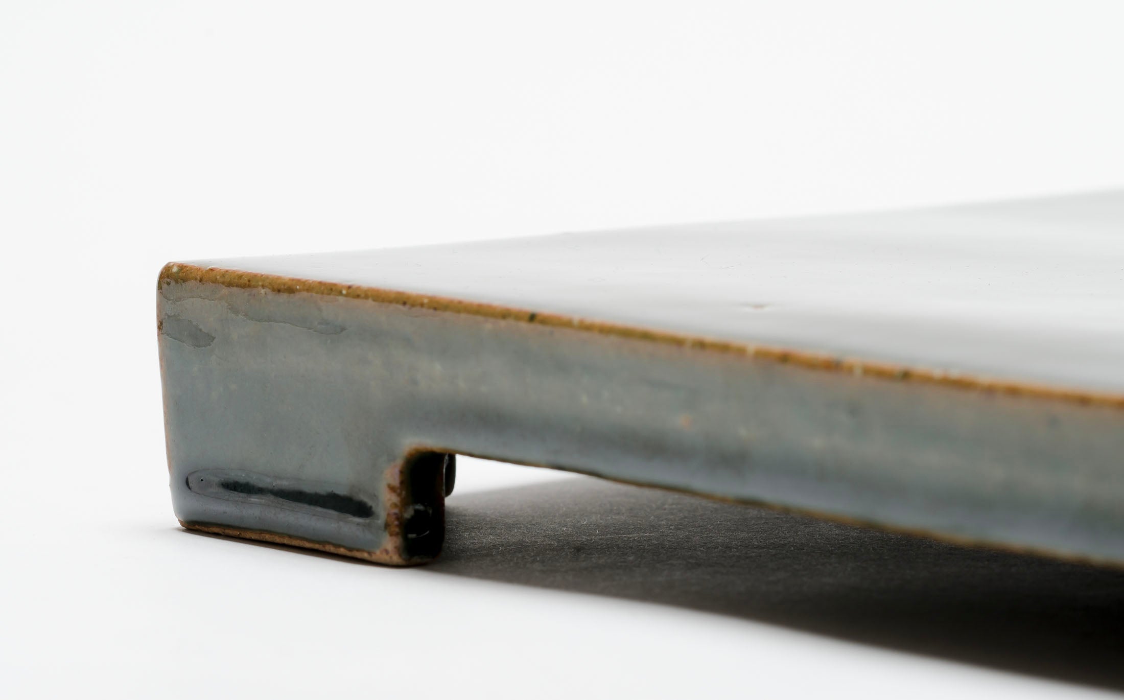 Kasama - Ceramic Green - Square Plate with Legs