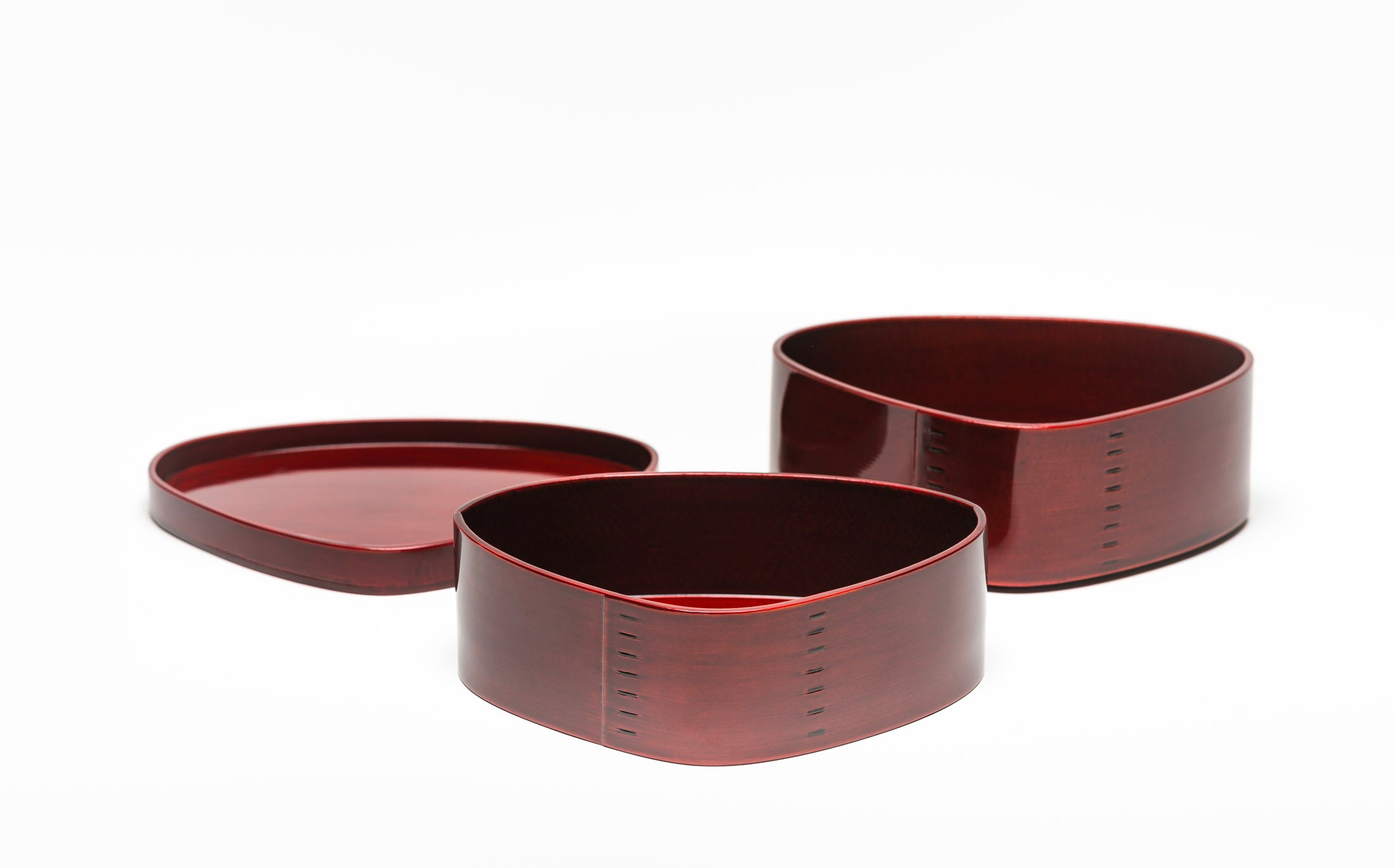 Mihashi - Red Shunkei - 2 Tier Hamaguri Lunch Box