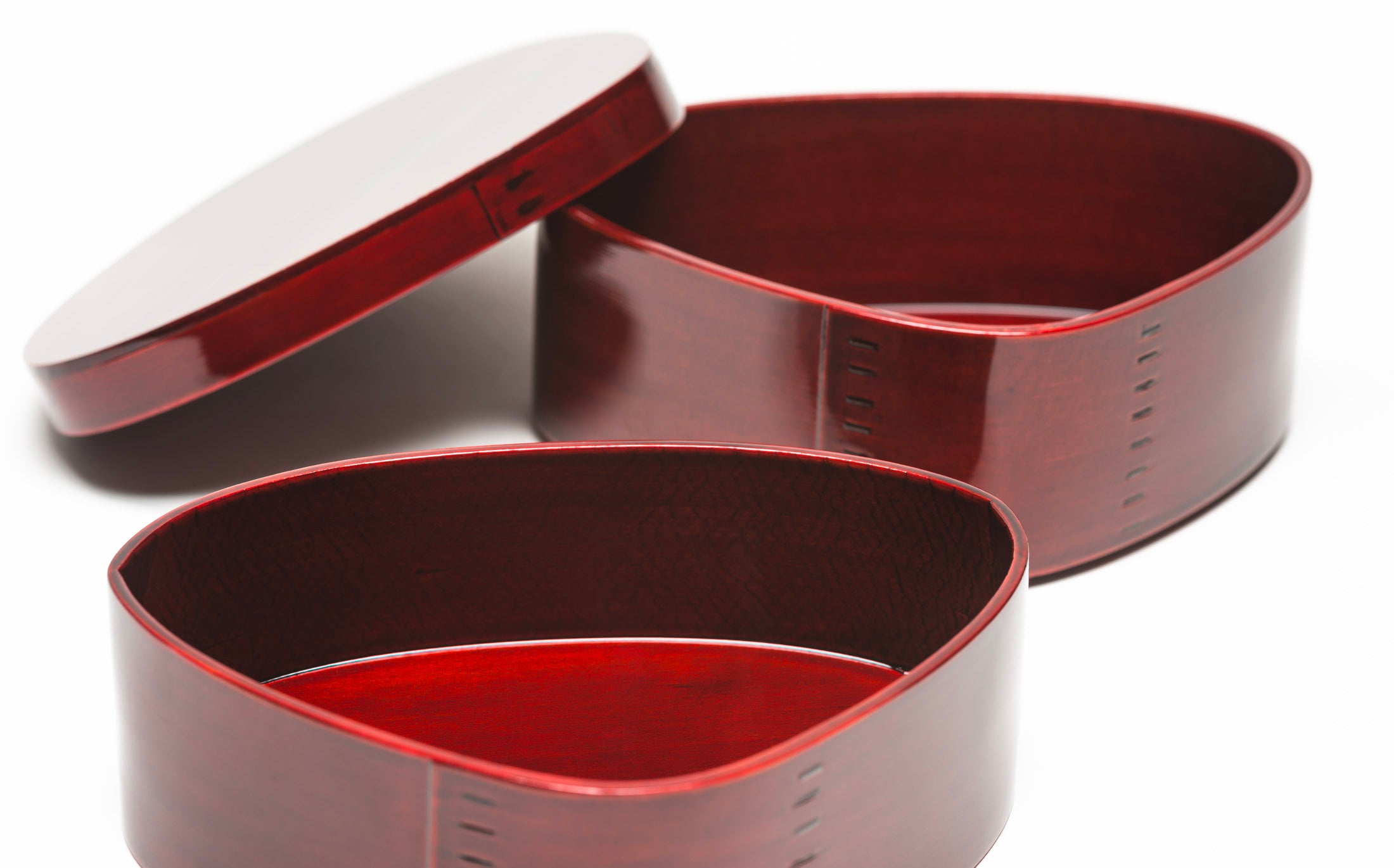 Mihashi - Red Shunkei - 2 Tier Hamaguri Lunch Box