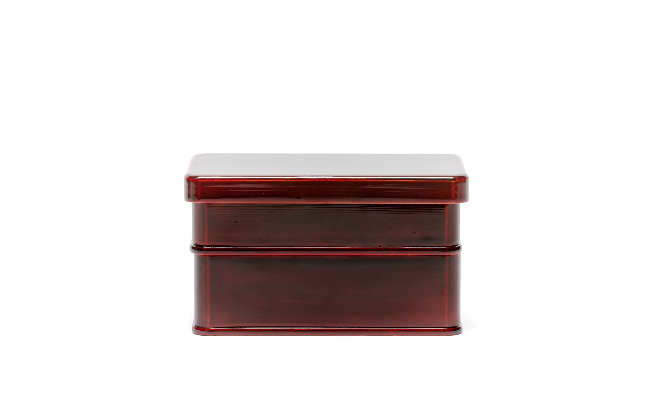 Omae - Red Shunkei - 2 Tier Square Lunch Box