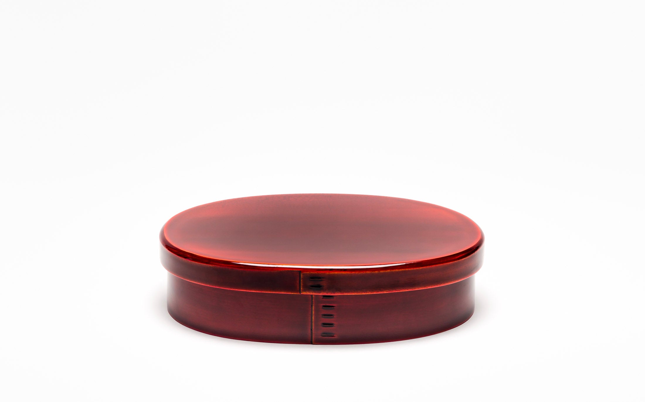 Omae - Red Shunkei - Oval Lunch Box