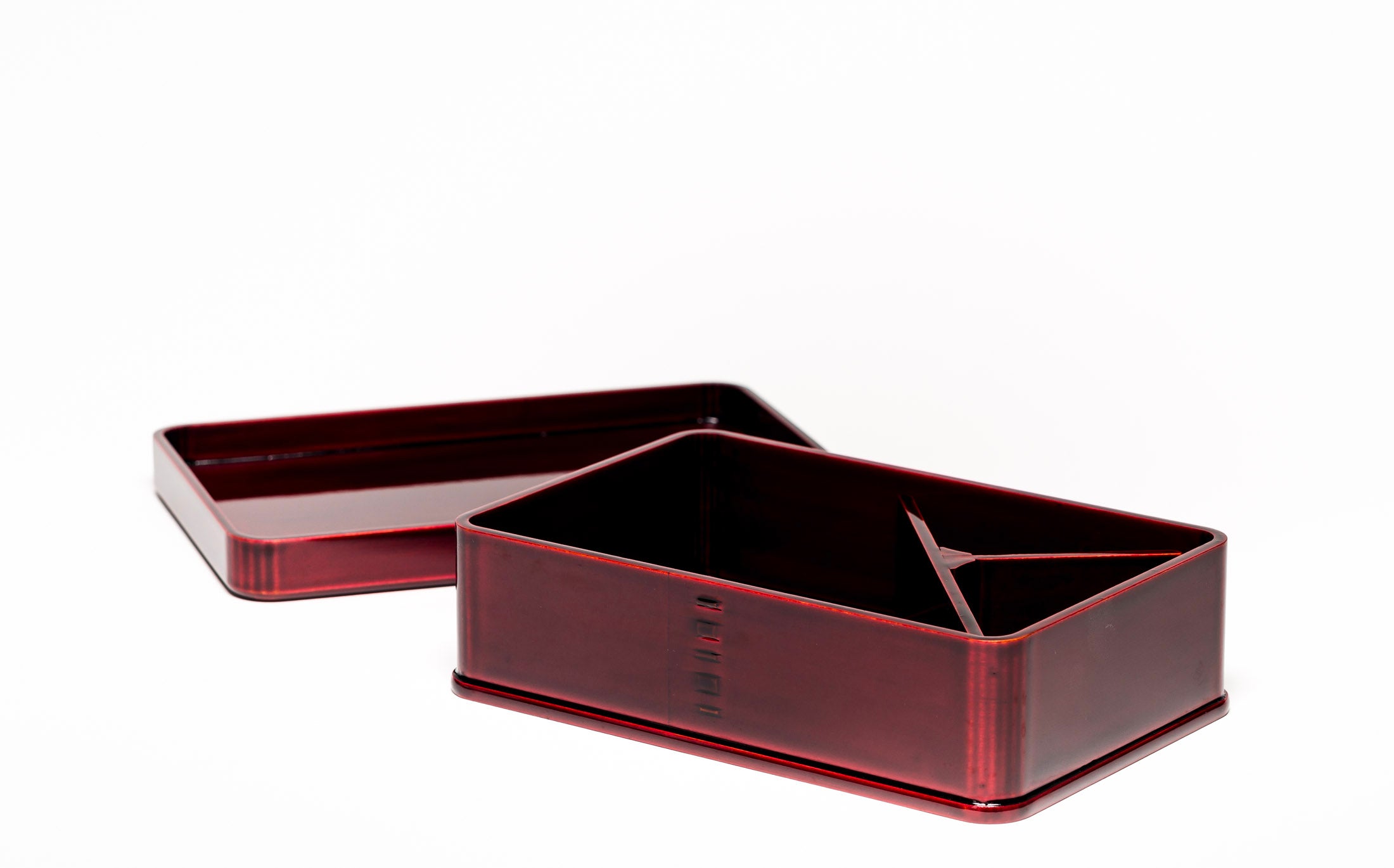 Omae - Red Shunkei - Square Lunch Box