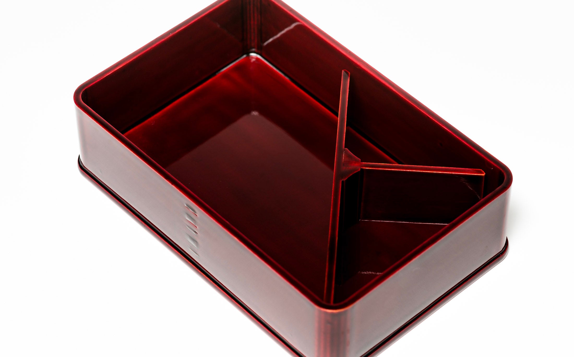 Omae - Red Shunkei - Square Lunch Box
