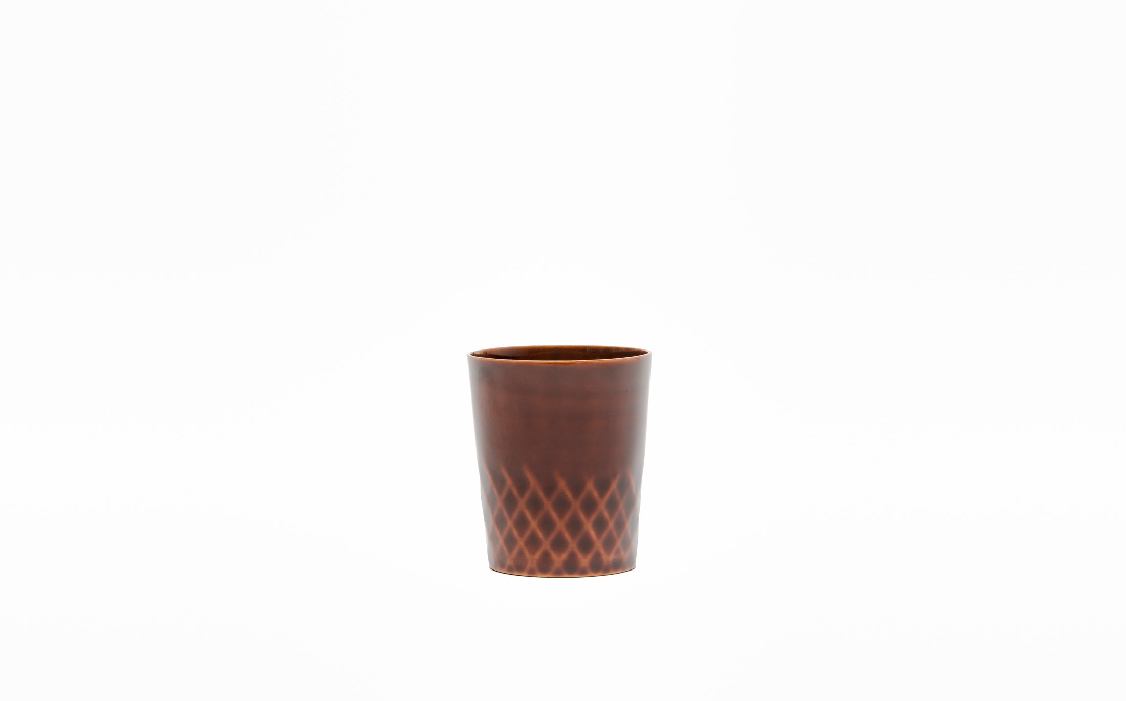 Omae - Yellow Shunkei - Cup Woven-Bamboo Pattern