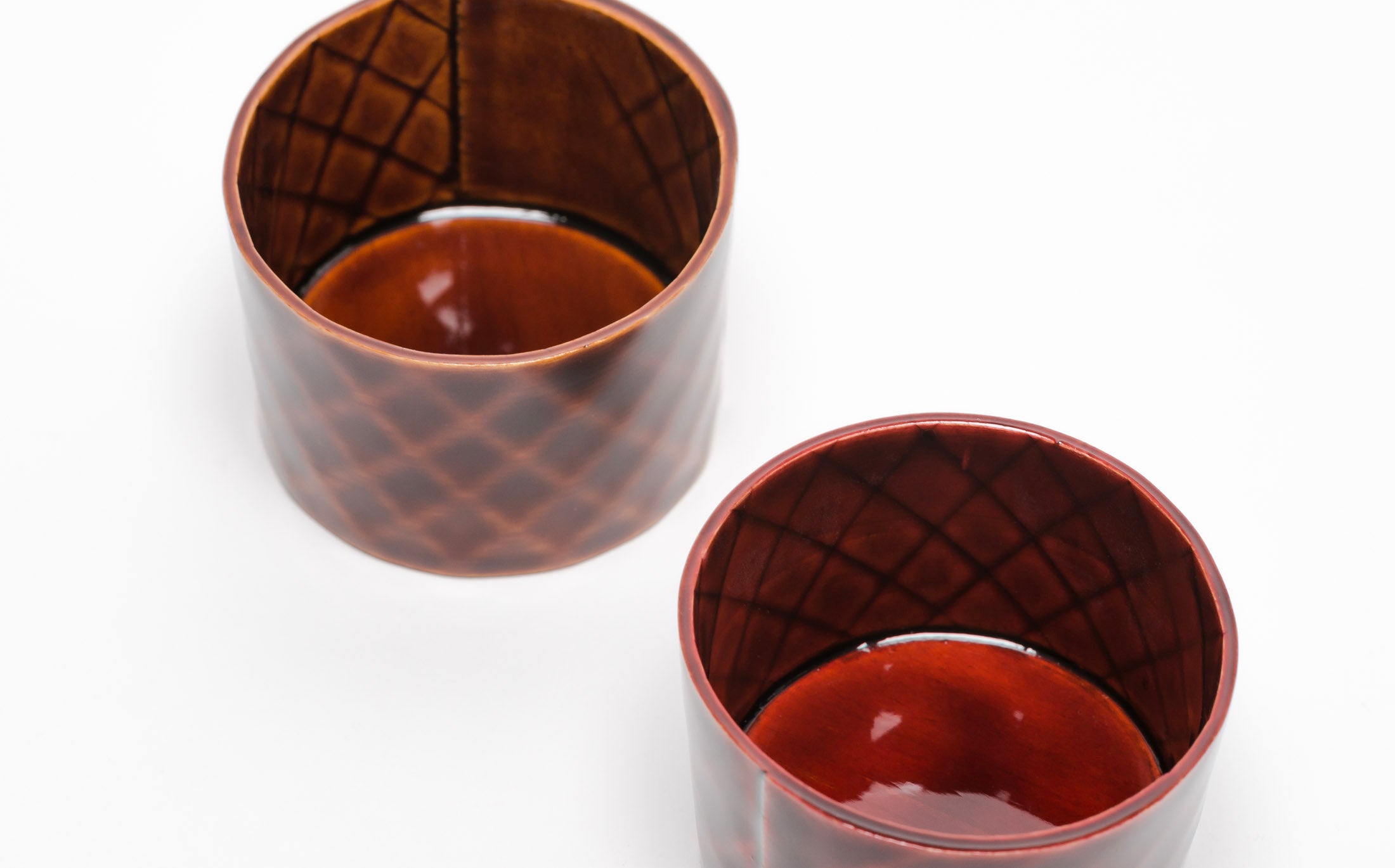 Omae - Sake Cup Woven-Bamboo Pattern