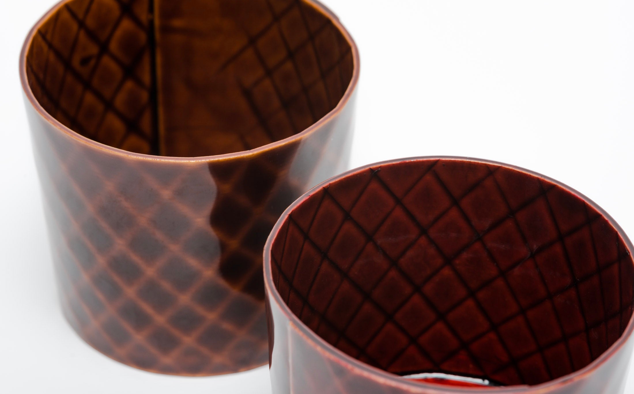 Omae - Soba Cup Woven-Bamboo Pattern