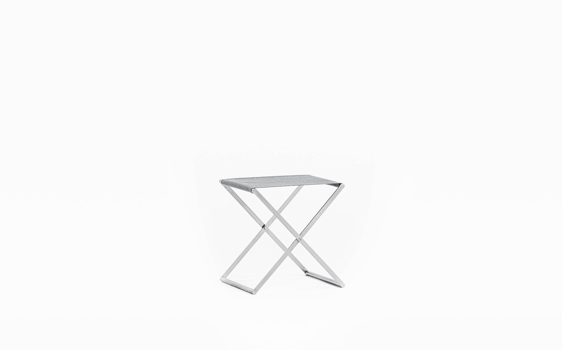 serpentine stool - stainless