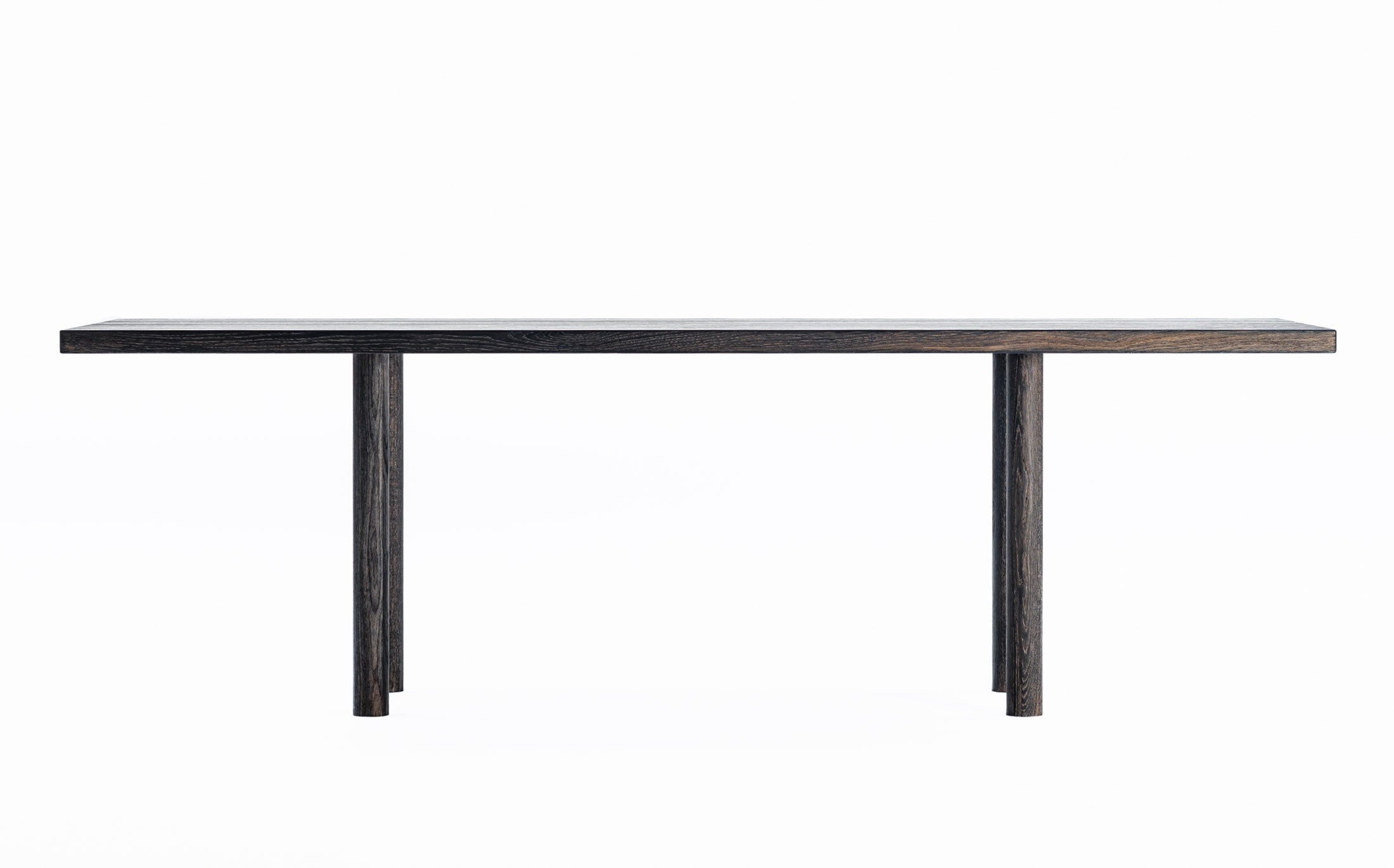 Atelier Zumthor working table - Round legs #Wood Finish_tannin black
