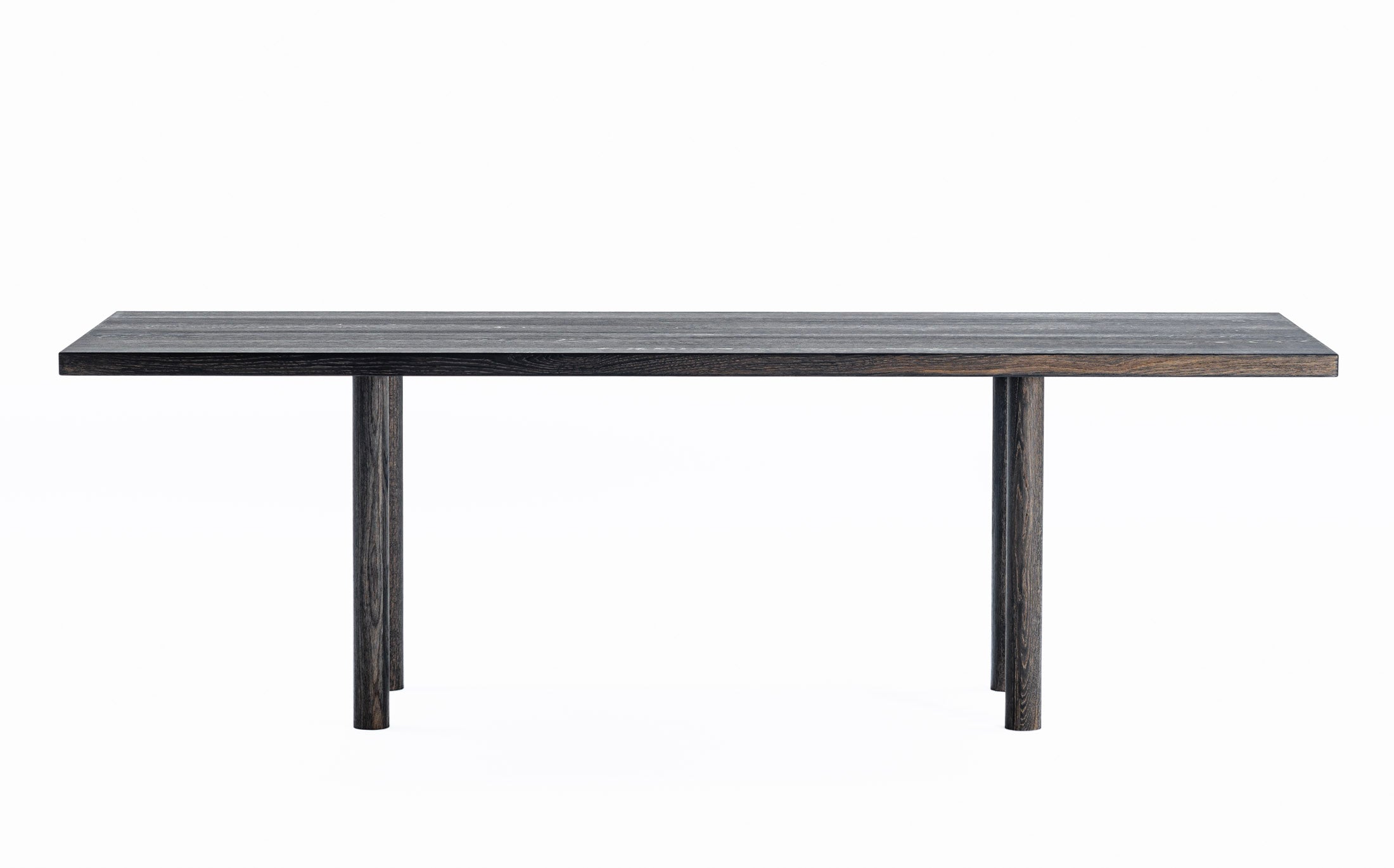Atelier Zumthor working table - Round legs #Wood Finish_tannin black