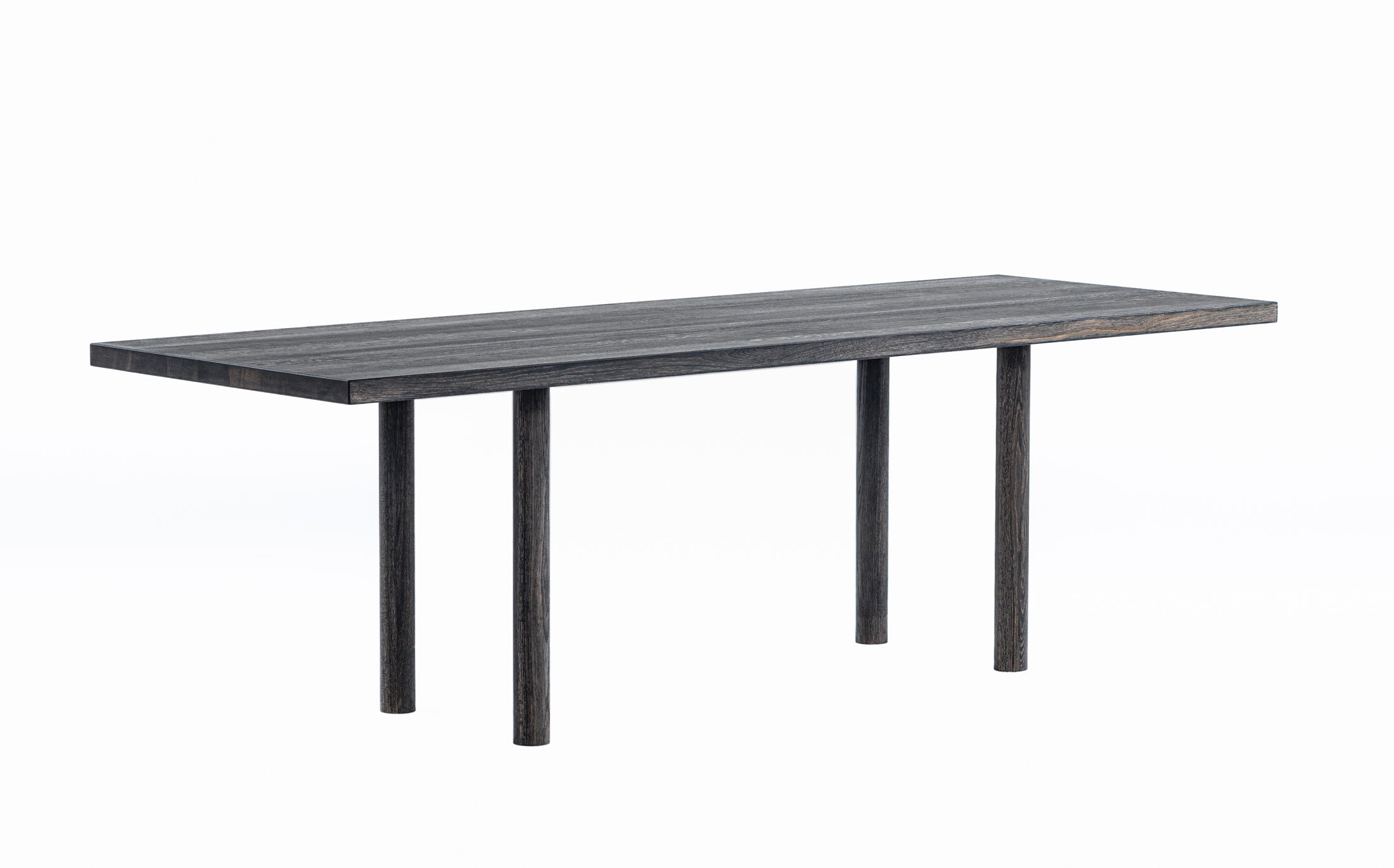 Atelier Zumthor working table - Round legs #Wood Finish_tannin black