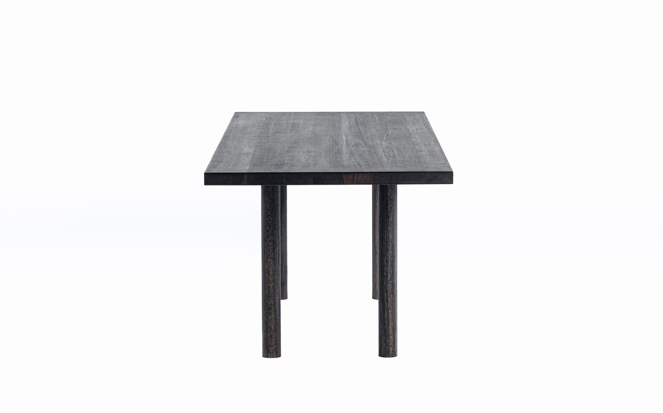 Atelier Zumthor working table - Round legs #Wood Finish_tannin black
