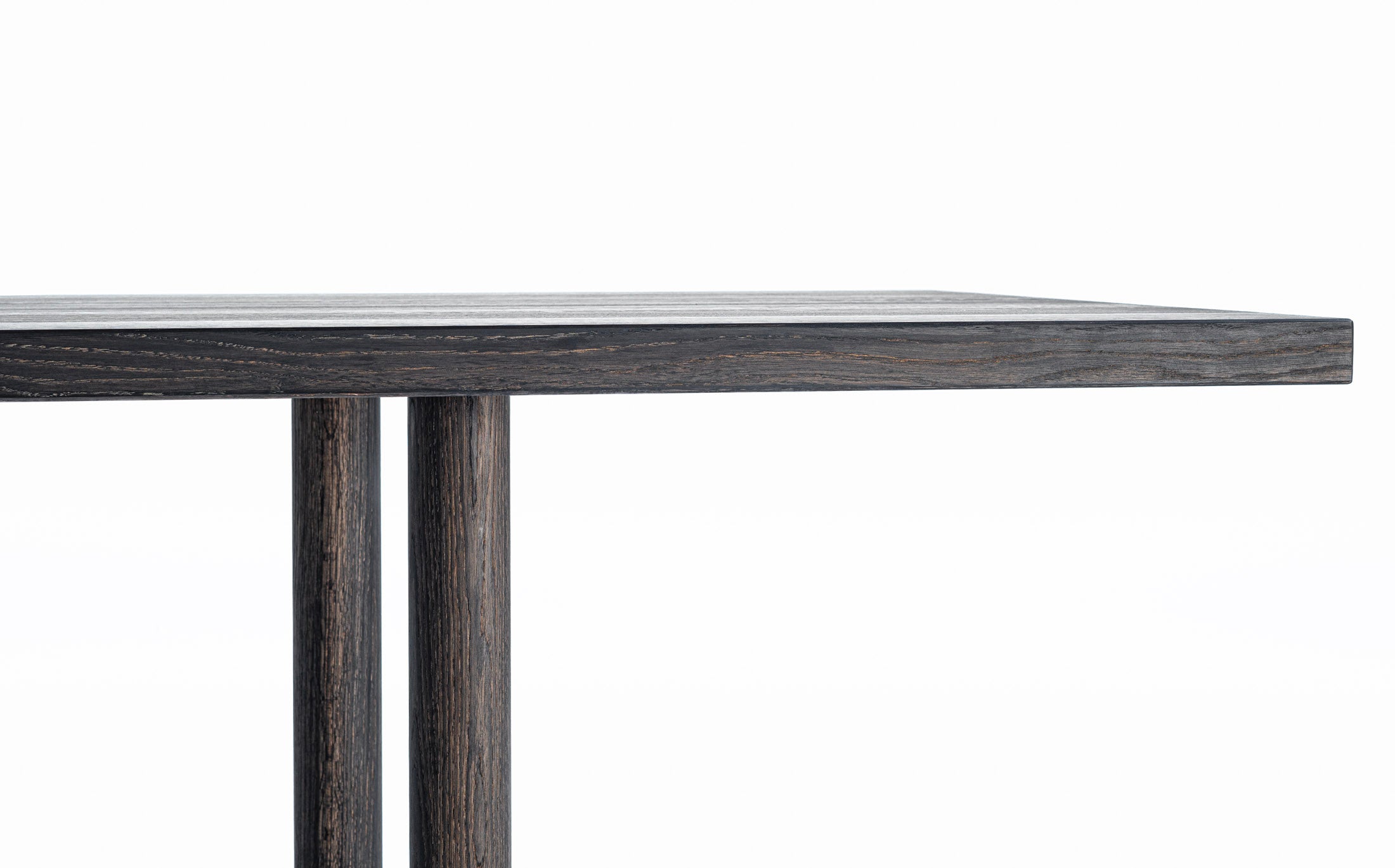 Atelier Zumthor working table - Round legs #Wood Finish_tannin black