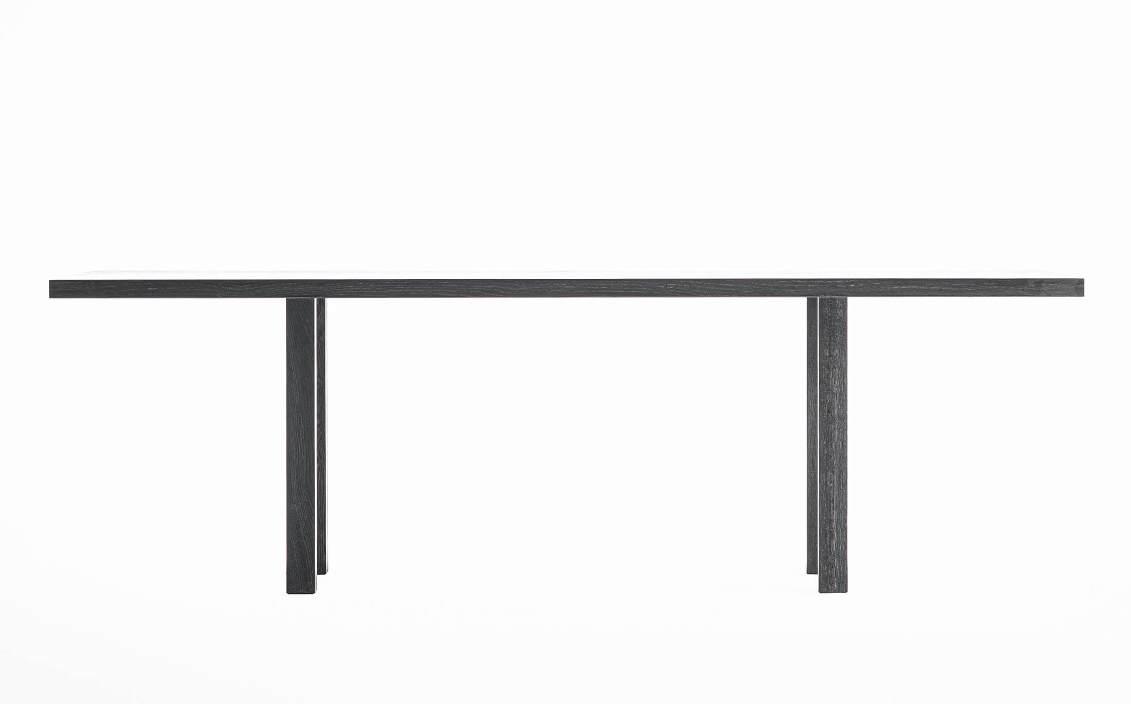 Atelier Zumthor working table - Square legs #Wood Finish_tannin black