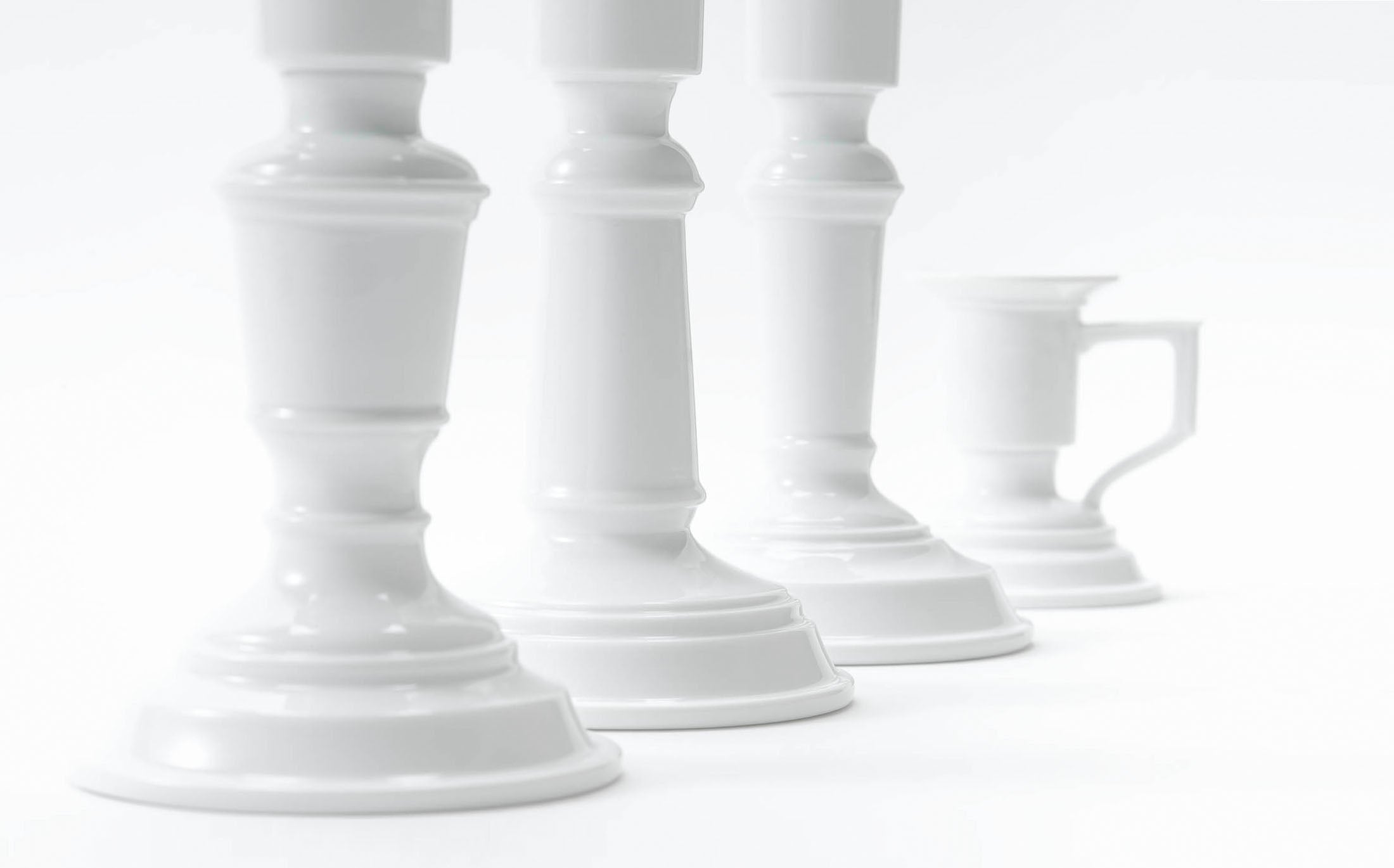 Tamaki - Porcelain White - Candle Stand