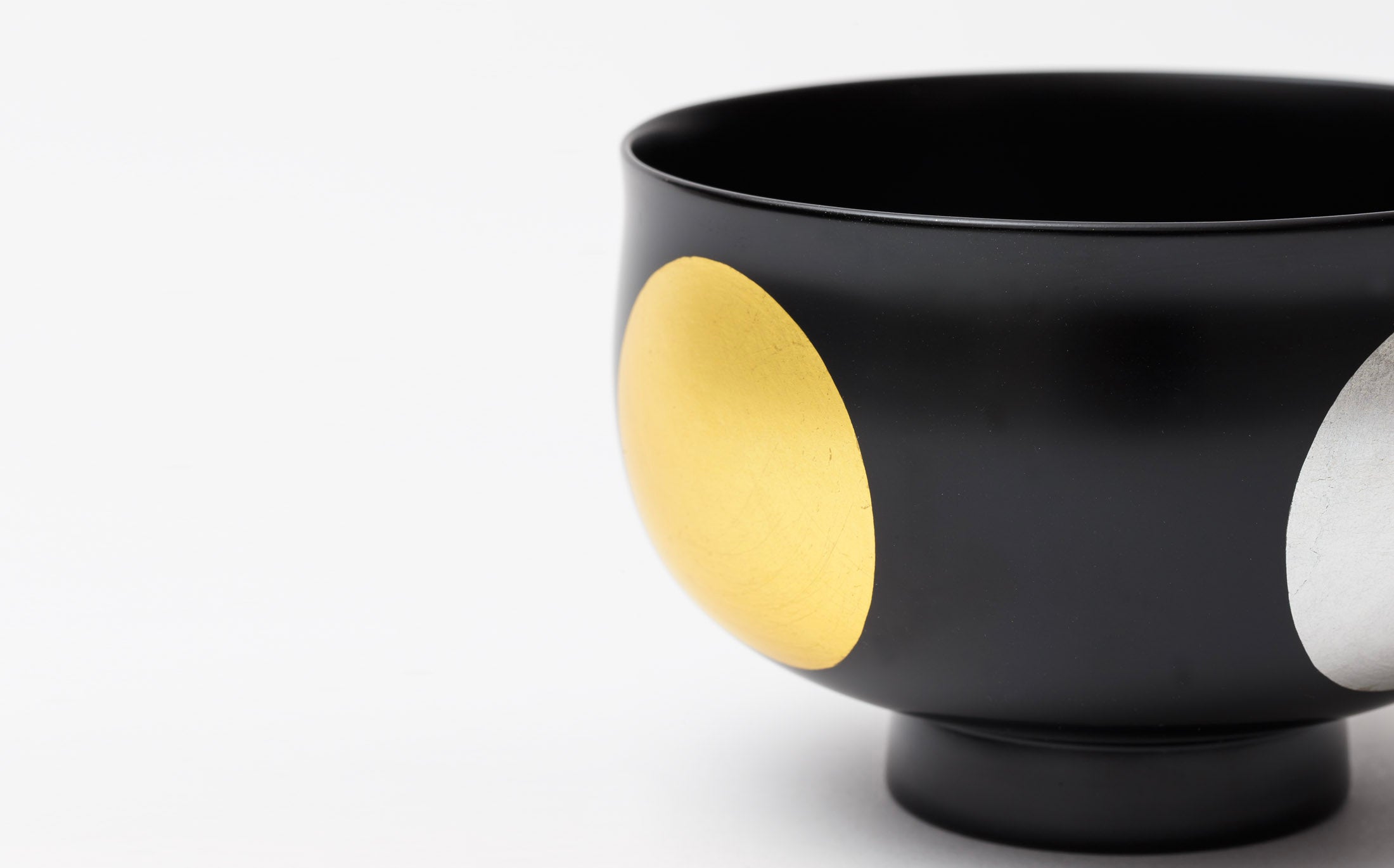 Tsubaki - Japanese Lacquer Black - Bowl "Nichigetsu-Hazori"